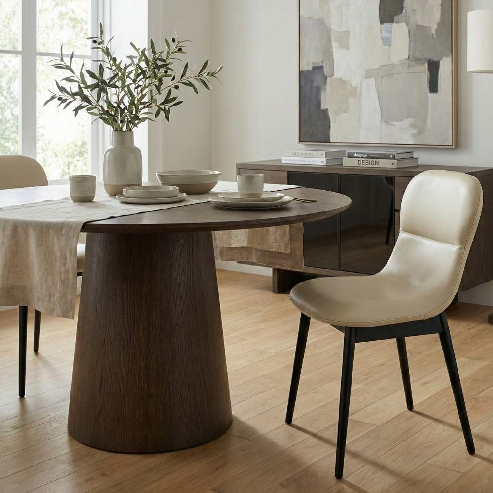 Ligne Roset Silvia Cendre Leather Armless Chair