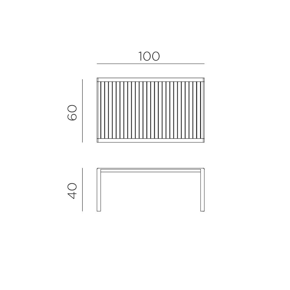 Nardi Aria 100 White Coffee Table