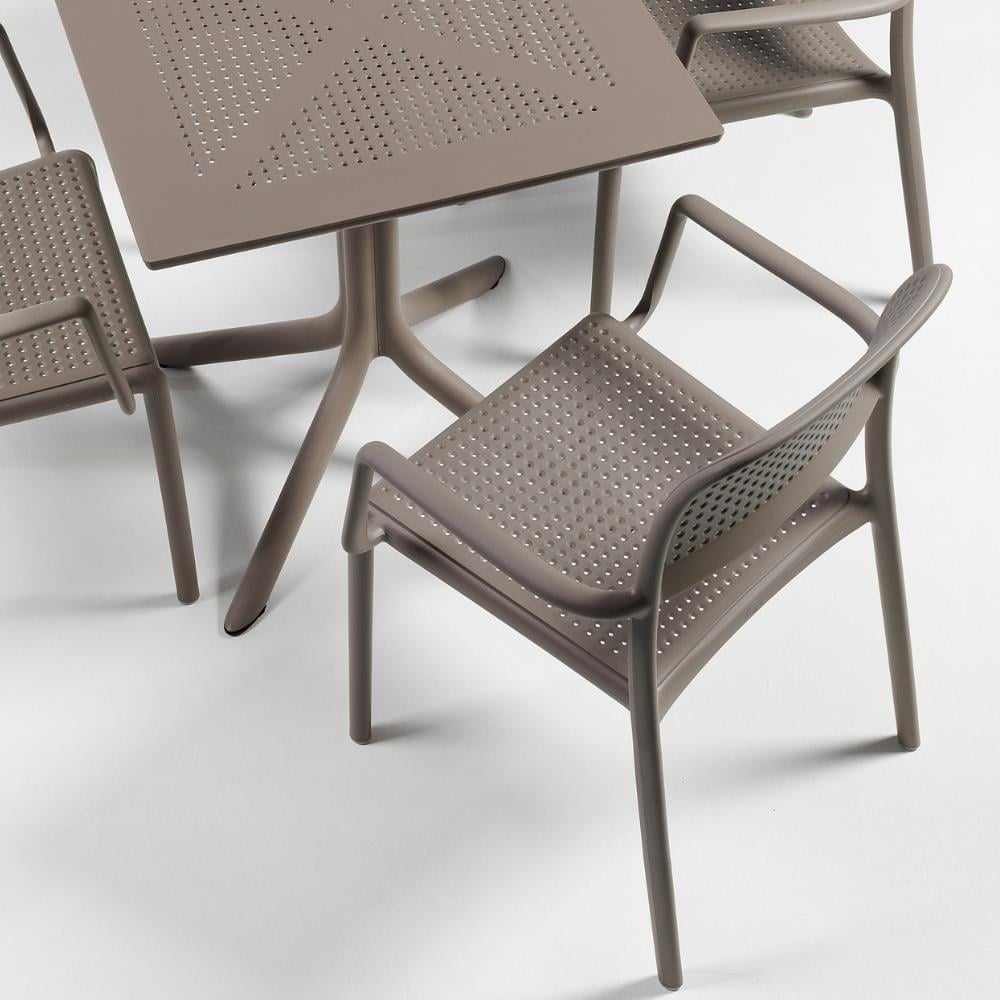 Nardi Bora Step Tortora Armchair Table Set