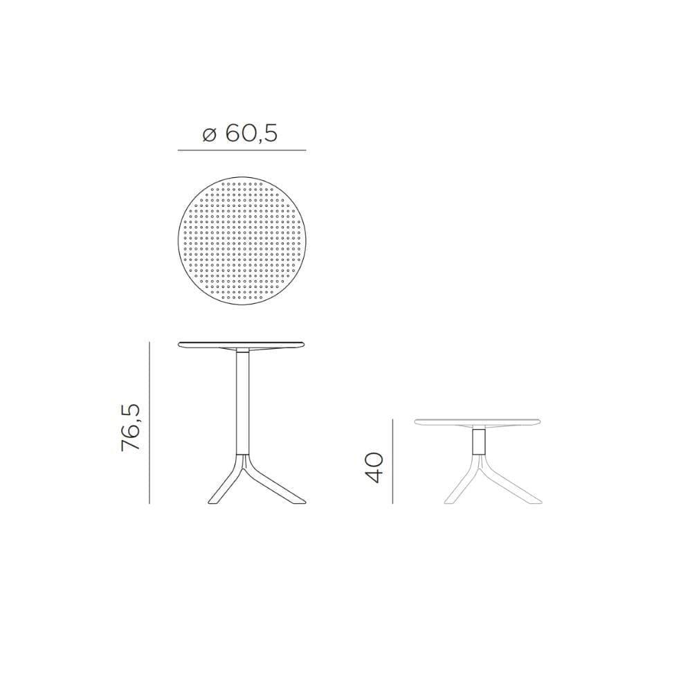 Nardi Bora Step Tortora Table Set