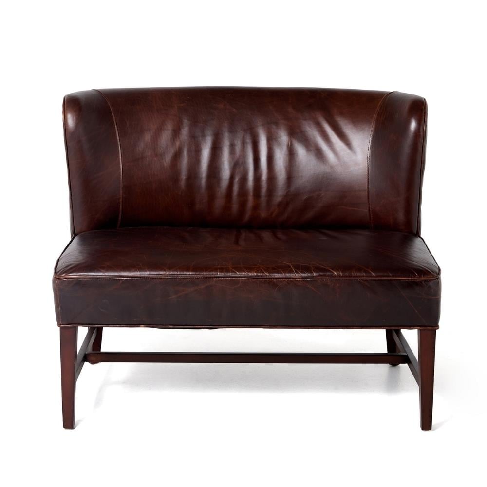 Bernhardt Norfolk Brown Leather Accent Chair