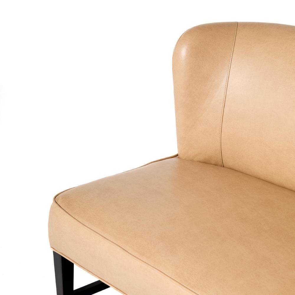 Bernhardt Norfolk Beige Leather Accent Chair