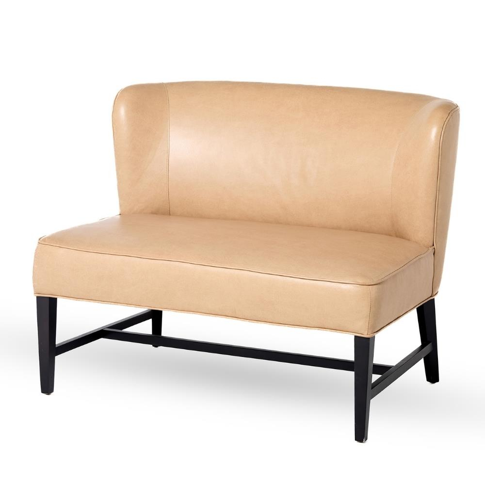 Bernhardt Norfolk Beige Leather Accent Chair