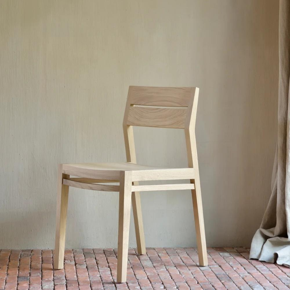 Ethnicraft Oak Ex Armless Dining Chair