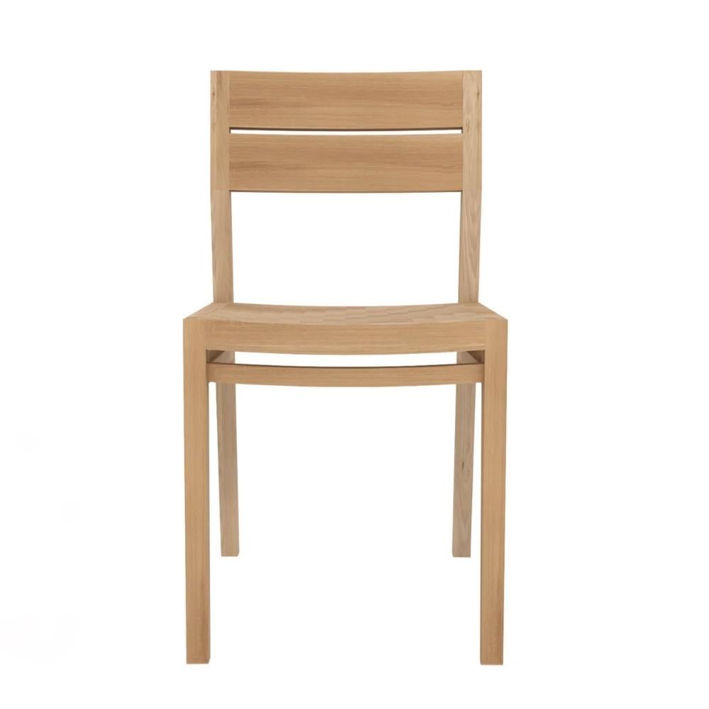 Ethnicraft Oak Ex Armless Dining Chair