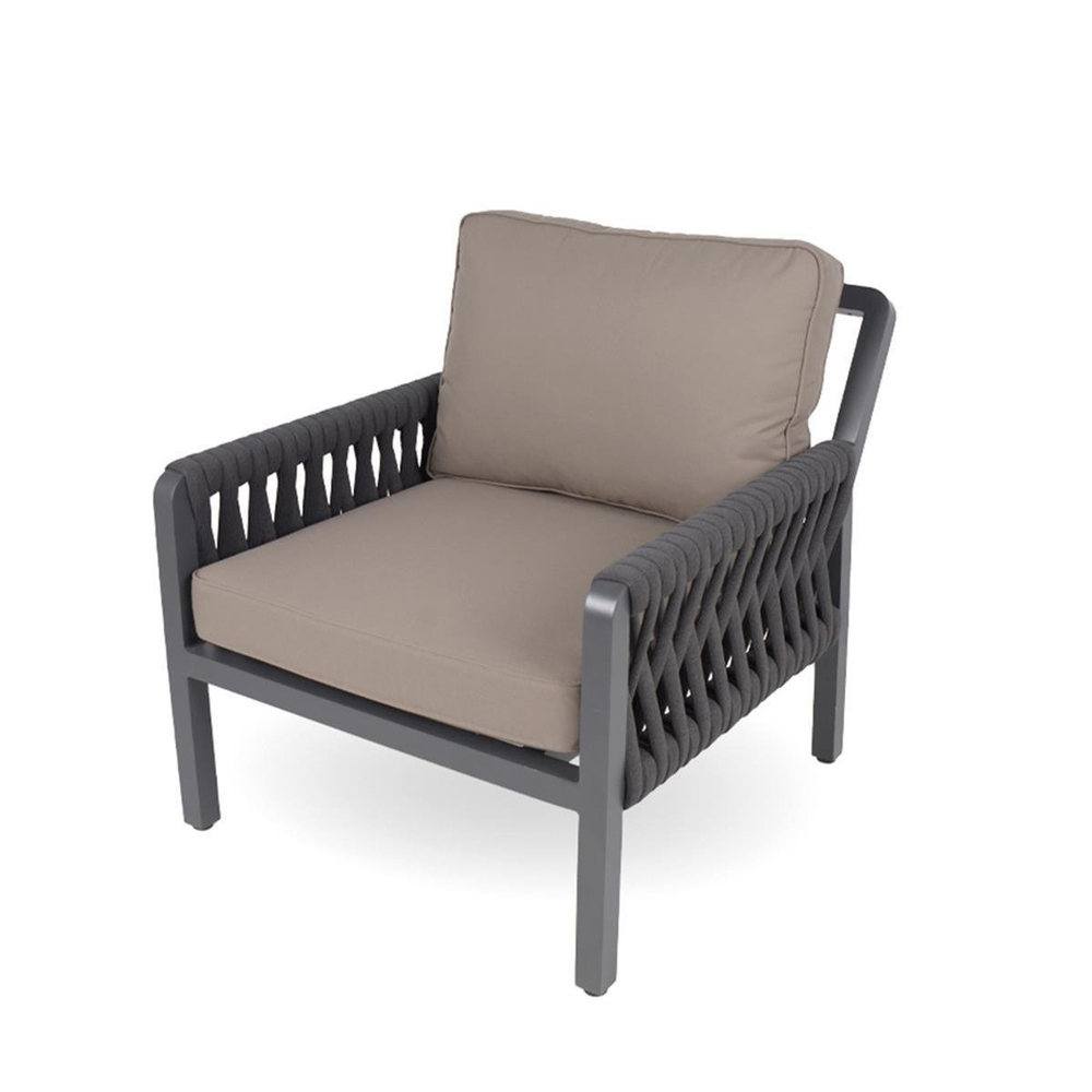 Ted Thick Weave Anthracite Armchair