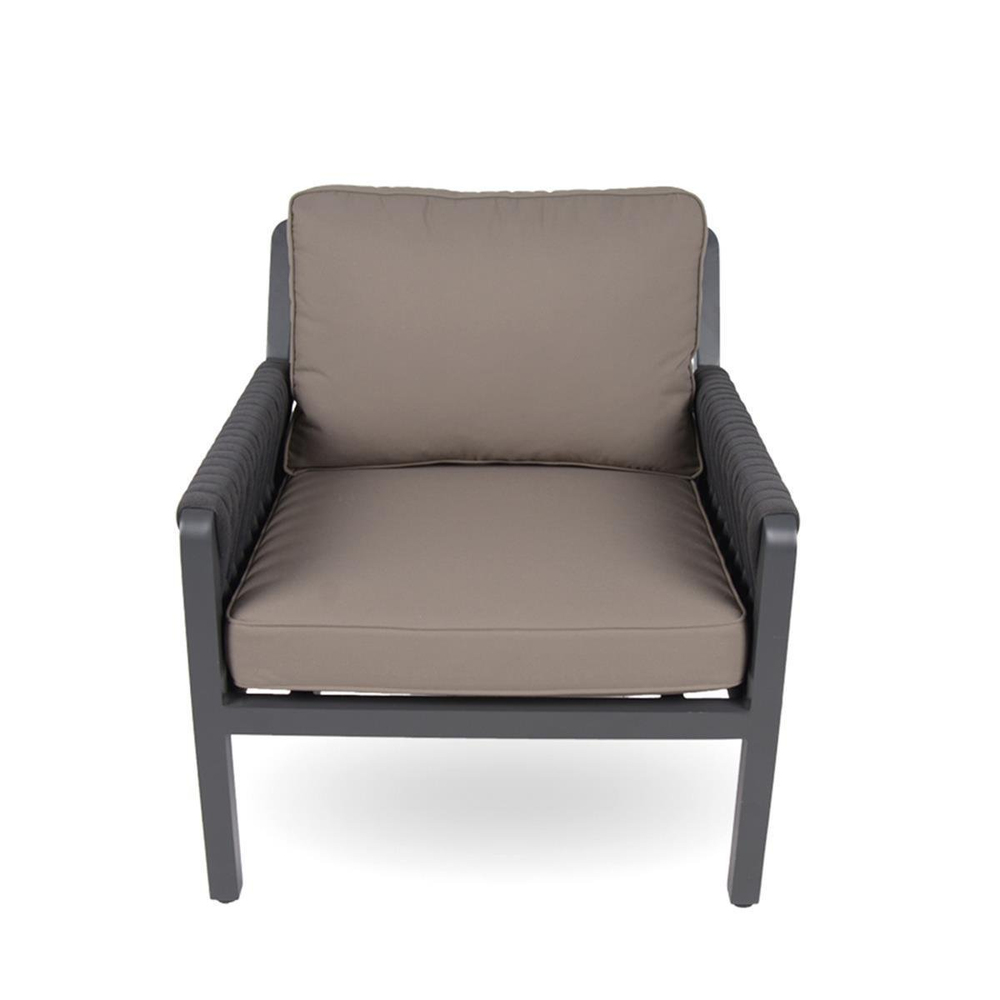 Ted Thick Weave Anthracite Armchair
