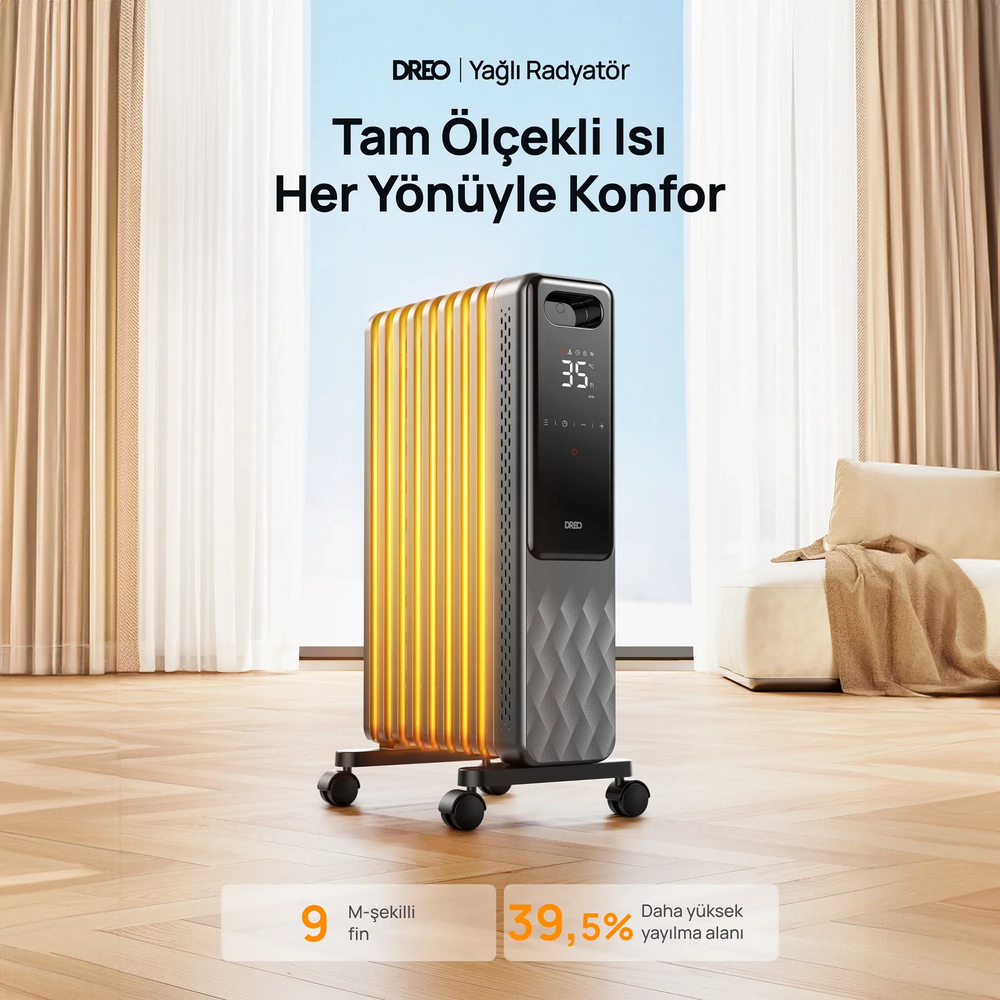 DREO Akıllı Yağlı Radyatör Isıtıcı