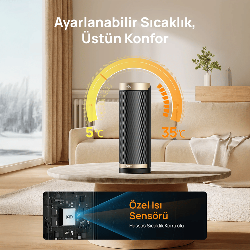 DREO Solaris Slim H3S Akıllı Elektrikli Isıtıcı