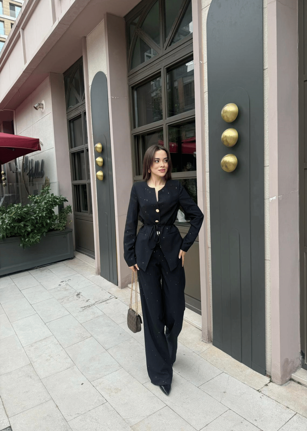 Bağlamalı Ceket Takım