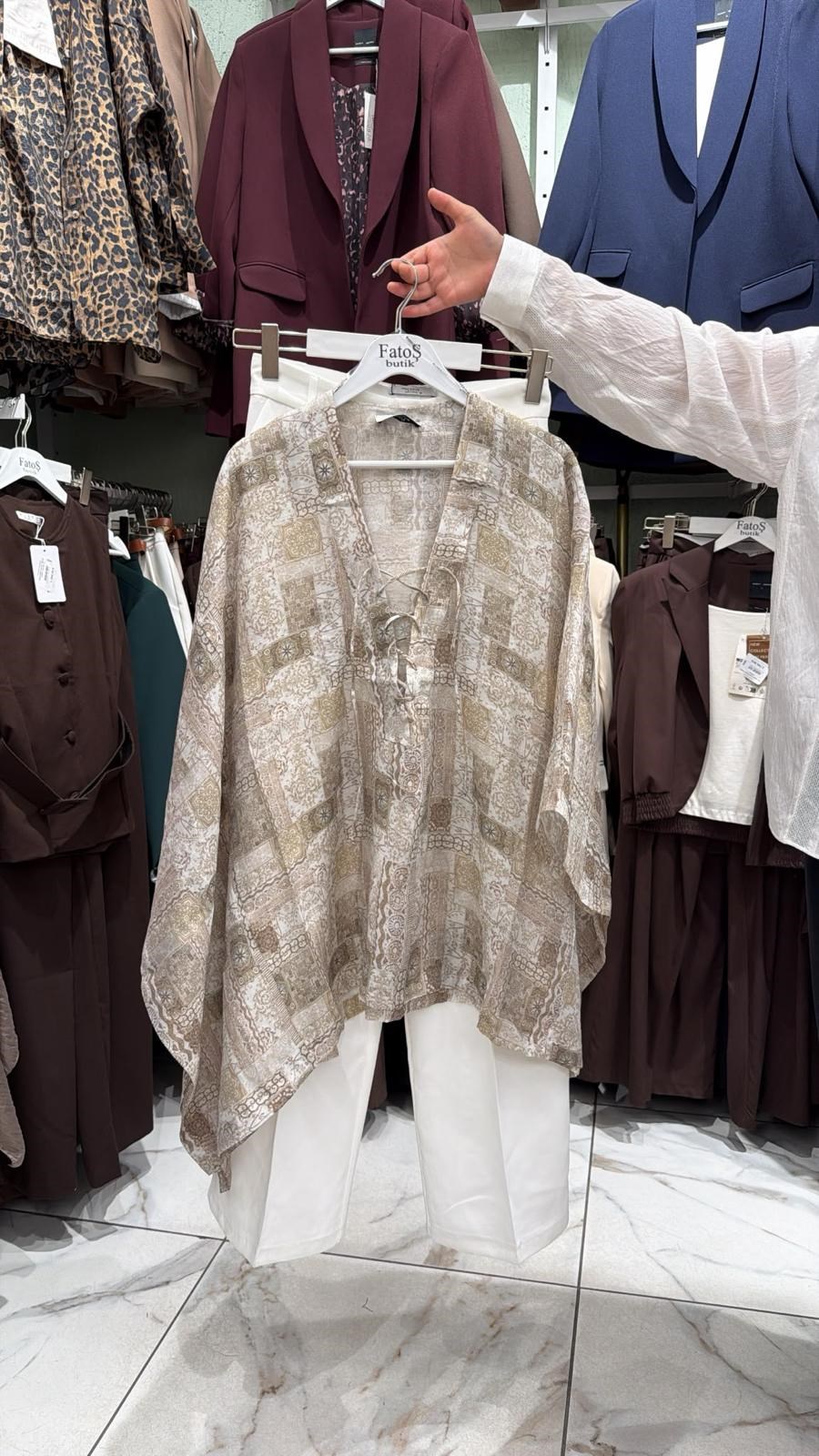 Desenli Kimono 