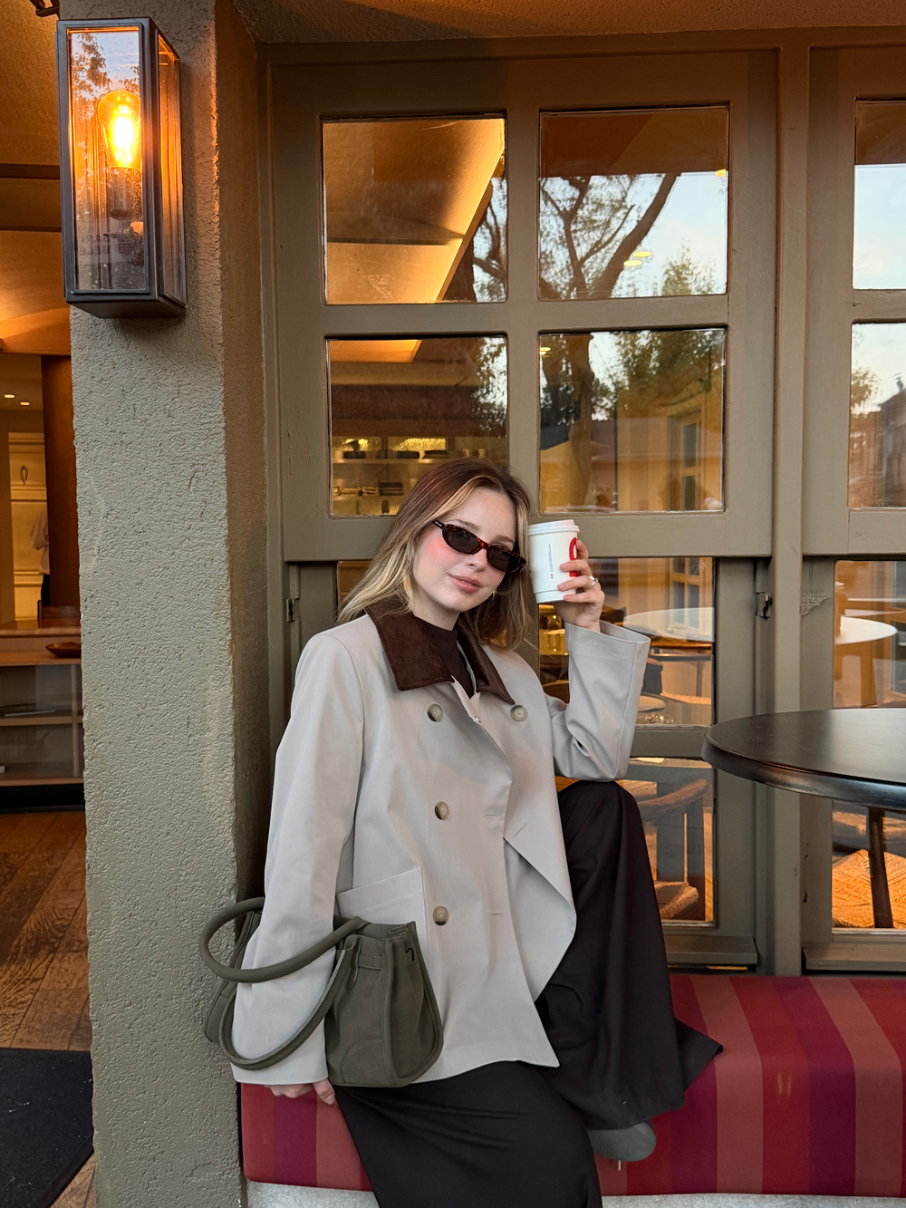 Düğmeli Cepli Trenç Taş (ÖN SİPARİŞ)