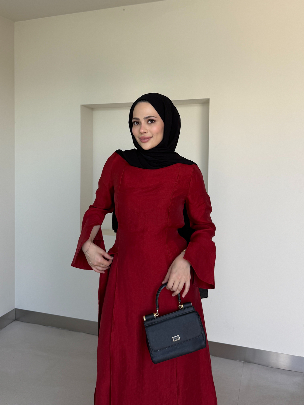 Pantolonlu 2li Tesettür Takım Bordo