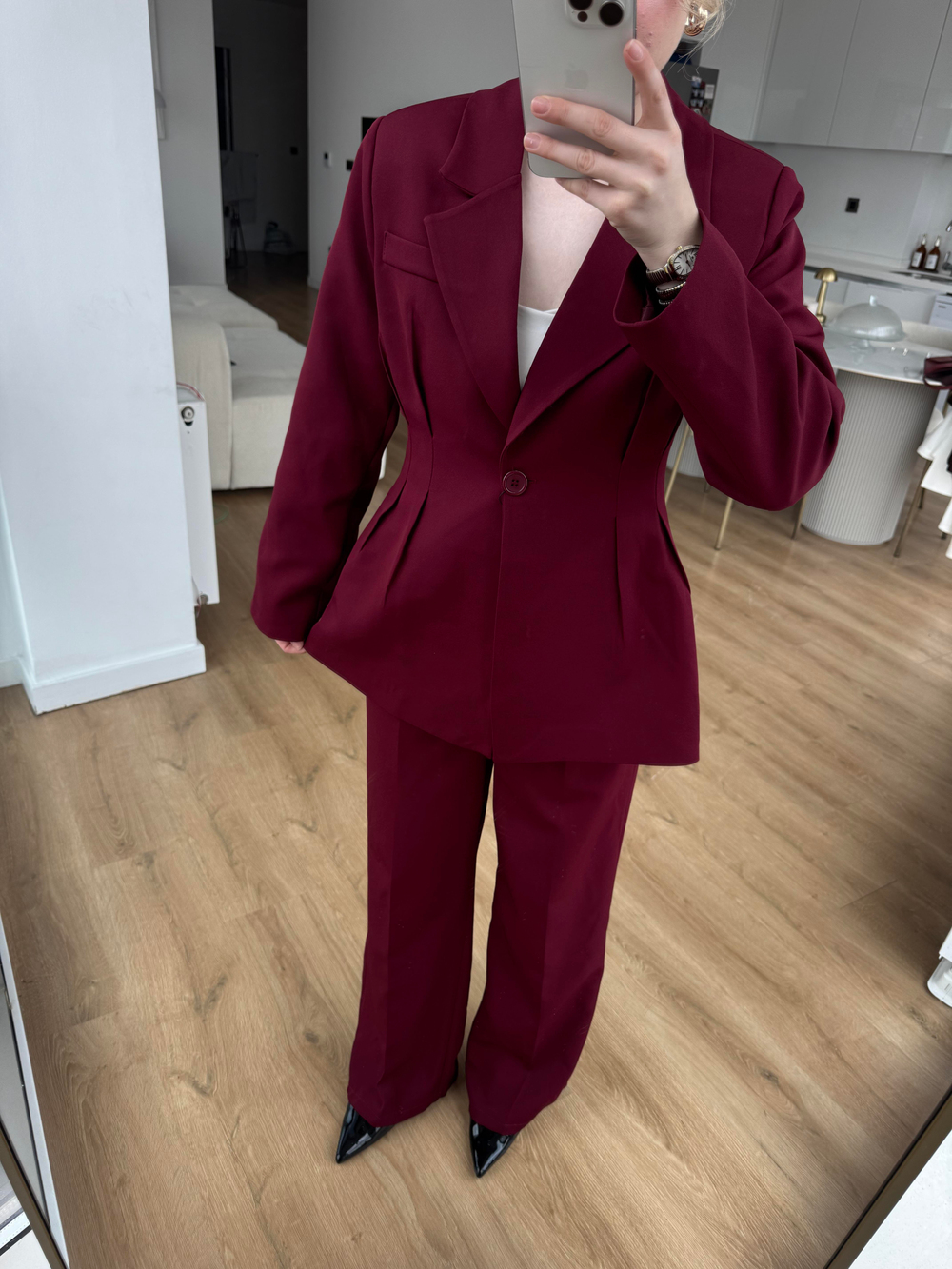 Pensli Double Takım Bordo