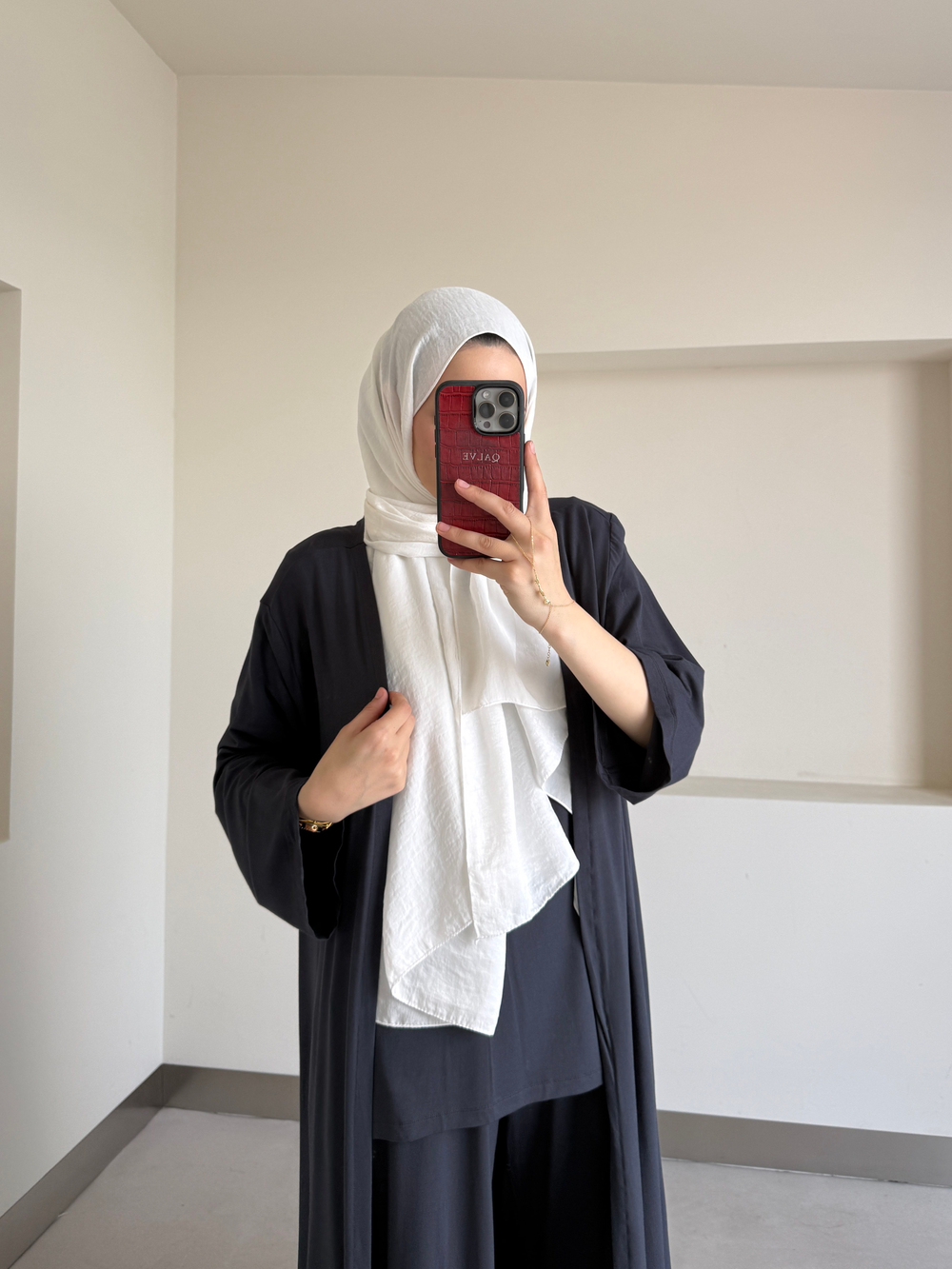 Uzun Kimono Detaylı Üçlü Takım Lacivert