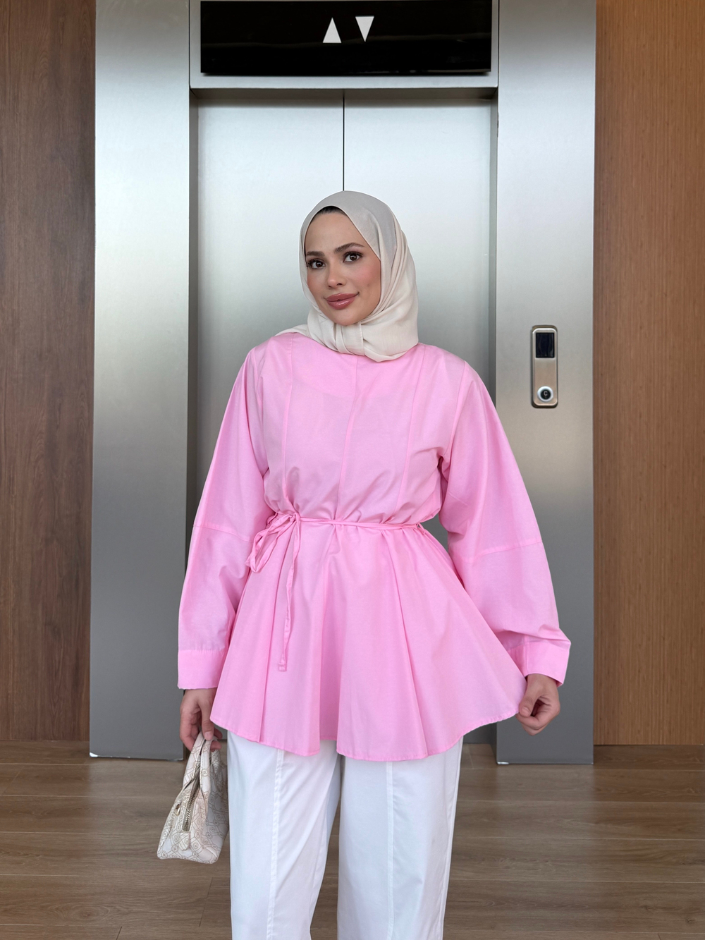 Volanlı Tunik Pembe