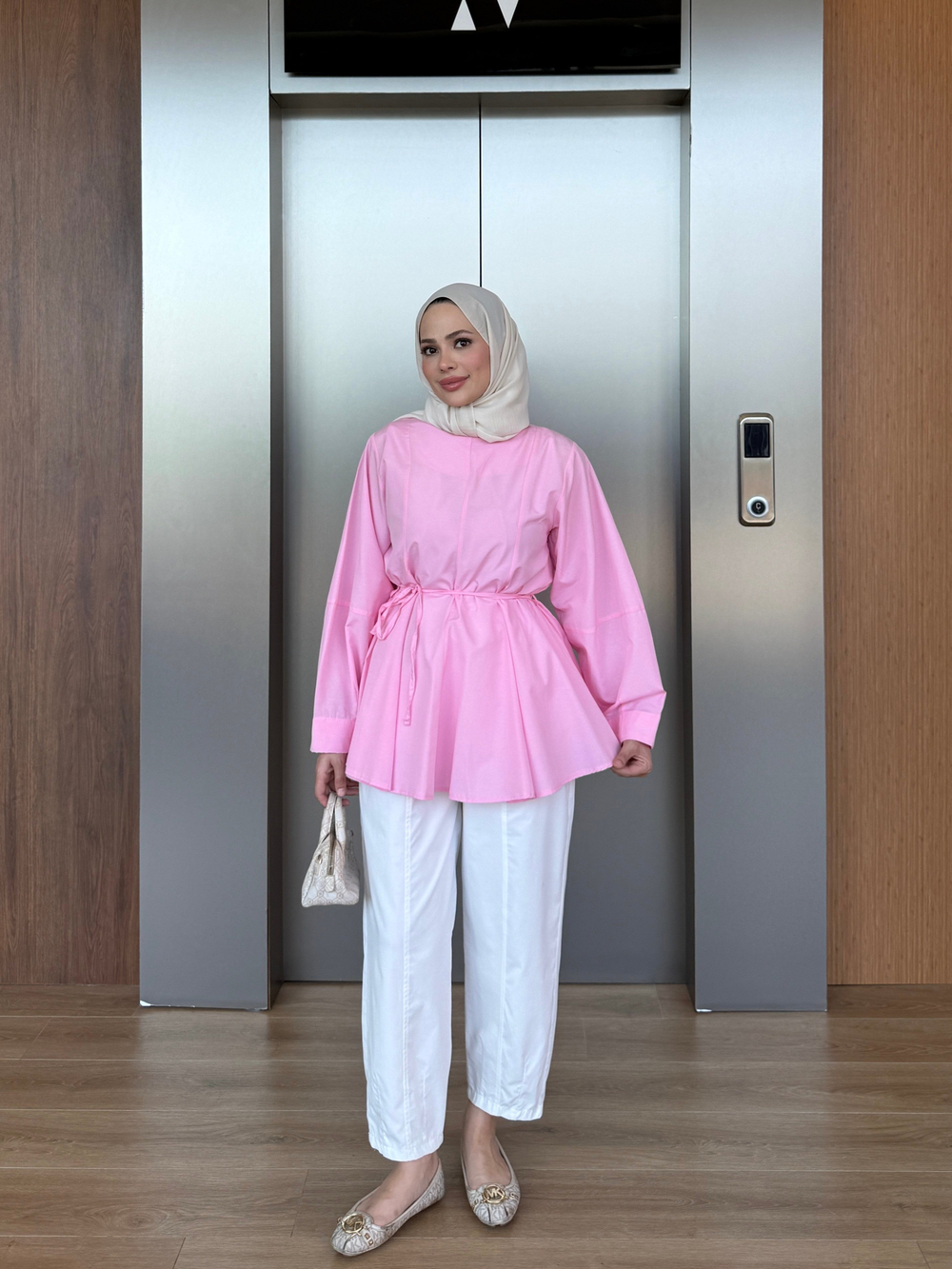 Volanlı Tunik Pembe