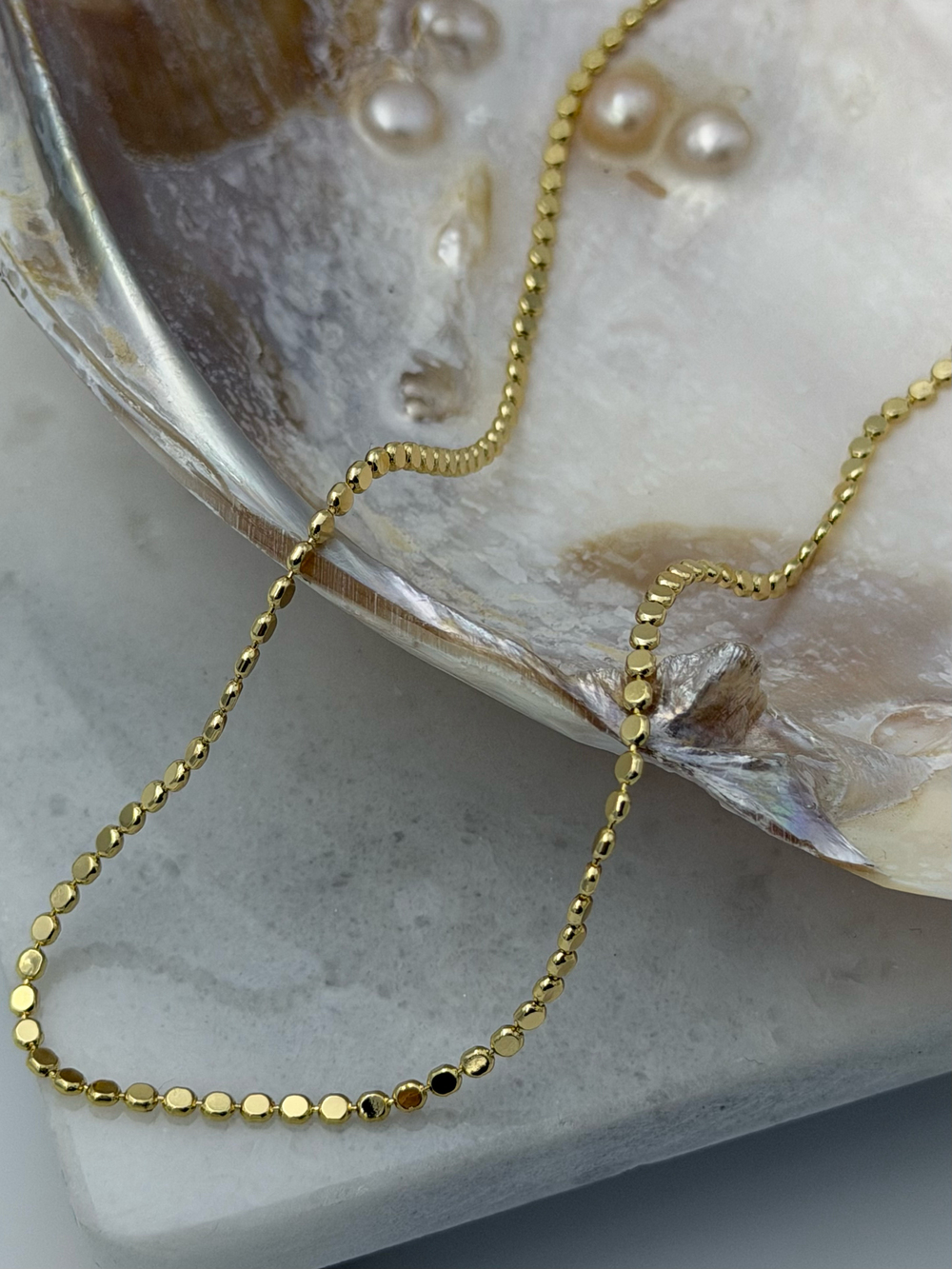 14K VIP Ezme Pul Zincir Kolye (İnce) 60cm