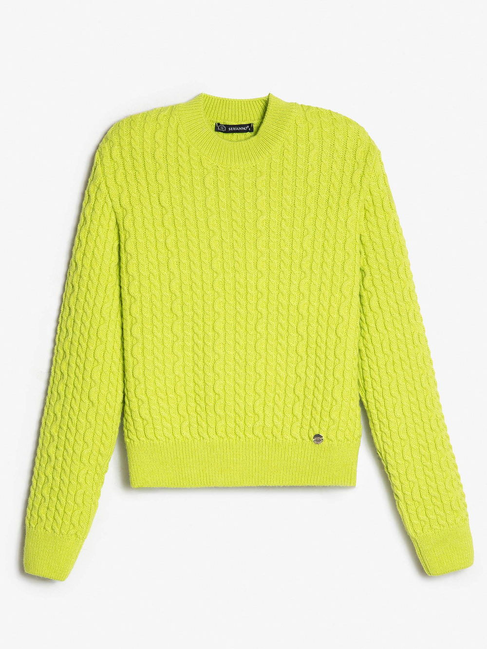 Alpaca Blend Cable-Knit Sweater KZK8158FISTIKYESILI