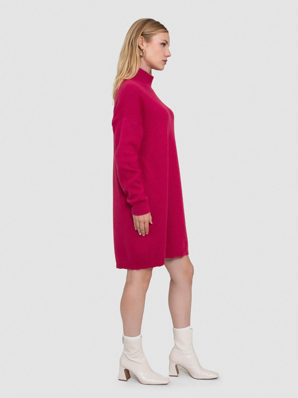 Organic Cotton and Lurex Dress with Button Detail ELB7500FUSYA