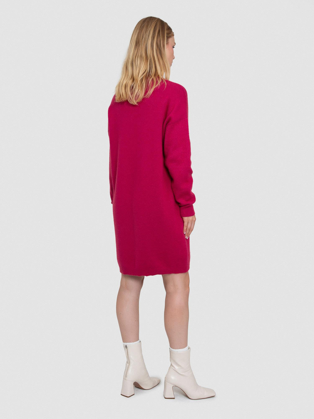 Organic Cotton and Lurex Dress with Button Detail ELB7500FUSYA