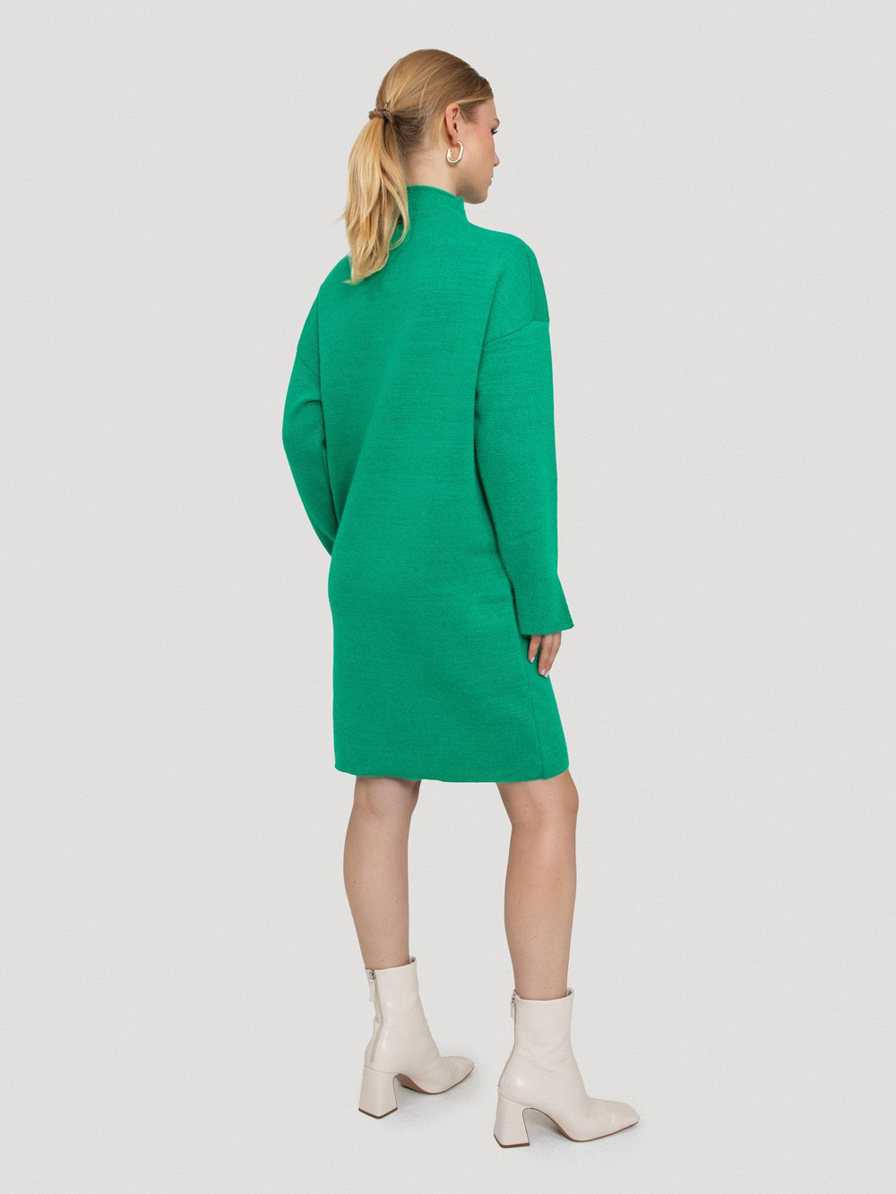 Organic Cotton and Lurex Dress ELB7496YESIL