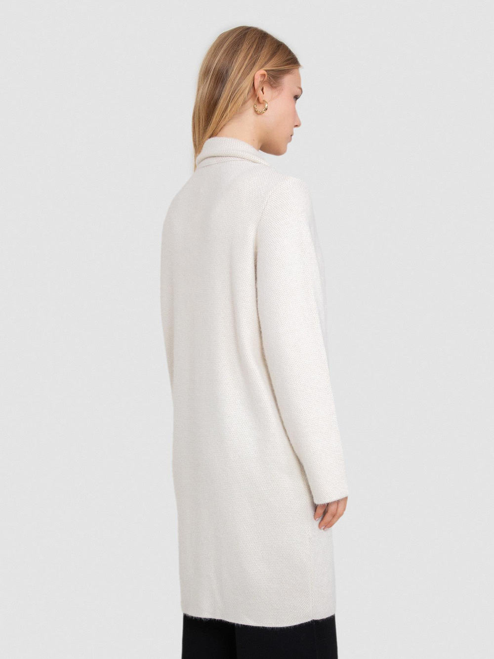 Brushed-Effect Organic Cotton Blend Cardigan HRK8250KEMIK