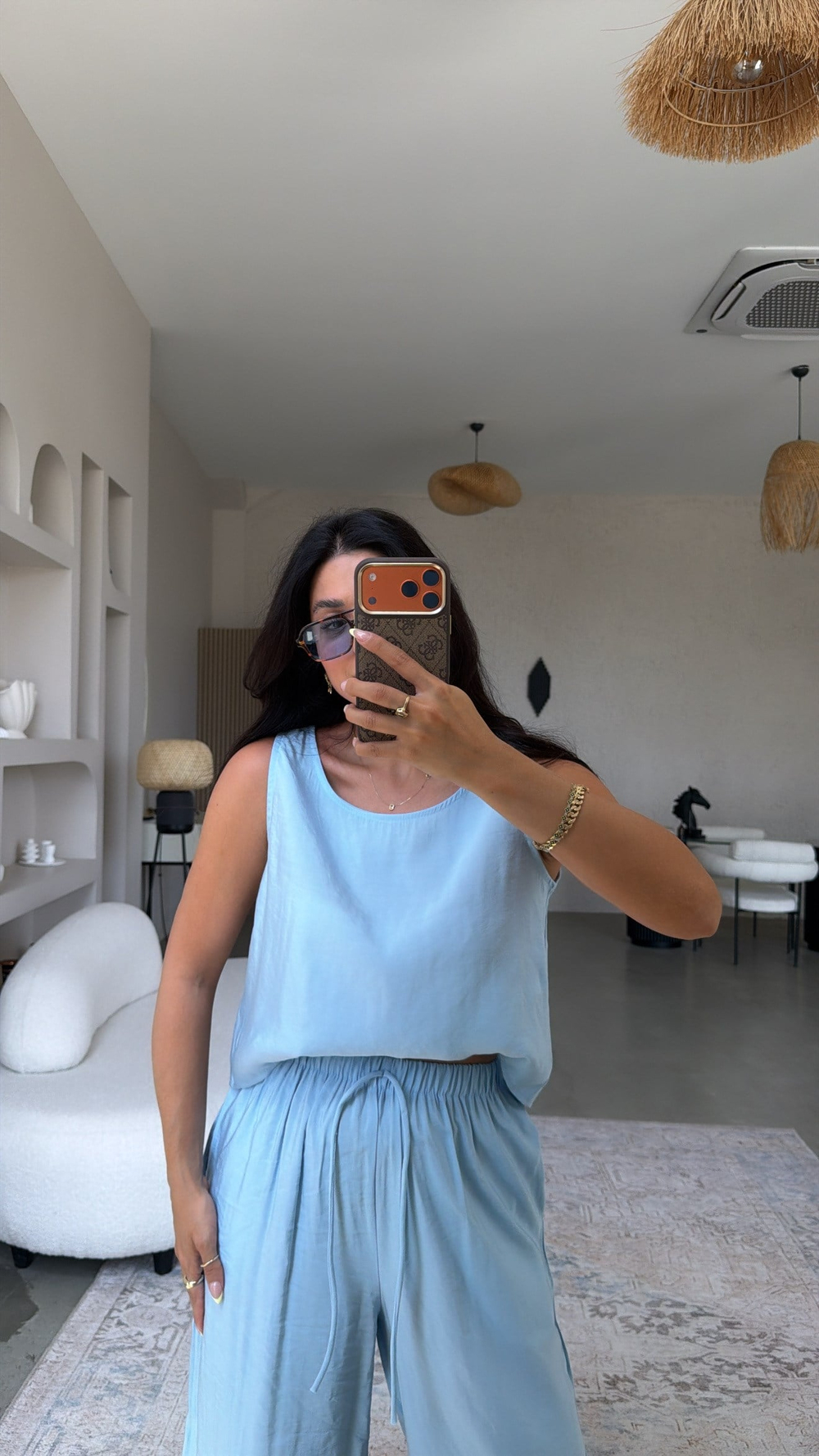 Bebe Mavi Tensel Atlet Pantolon Basic Takım
