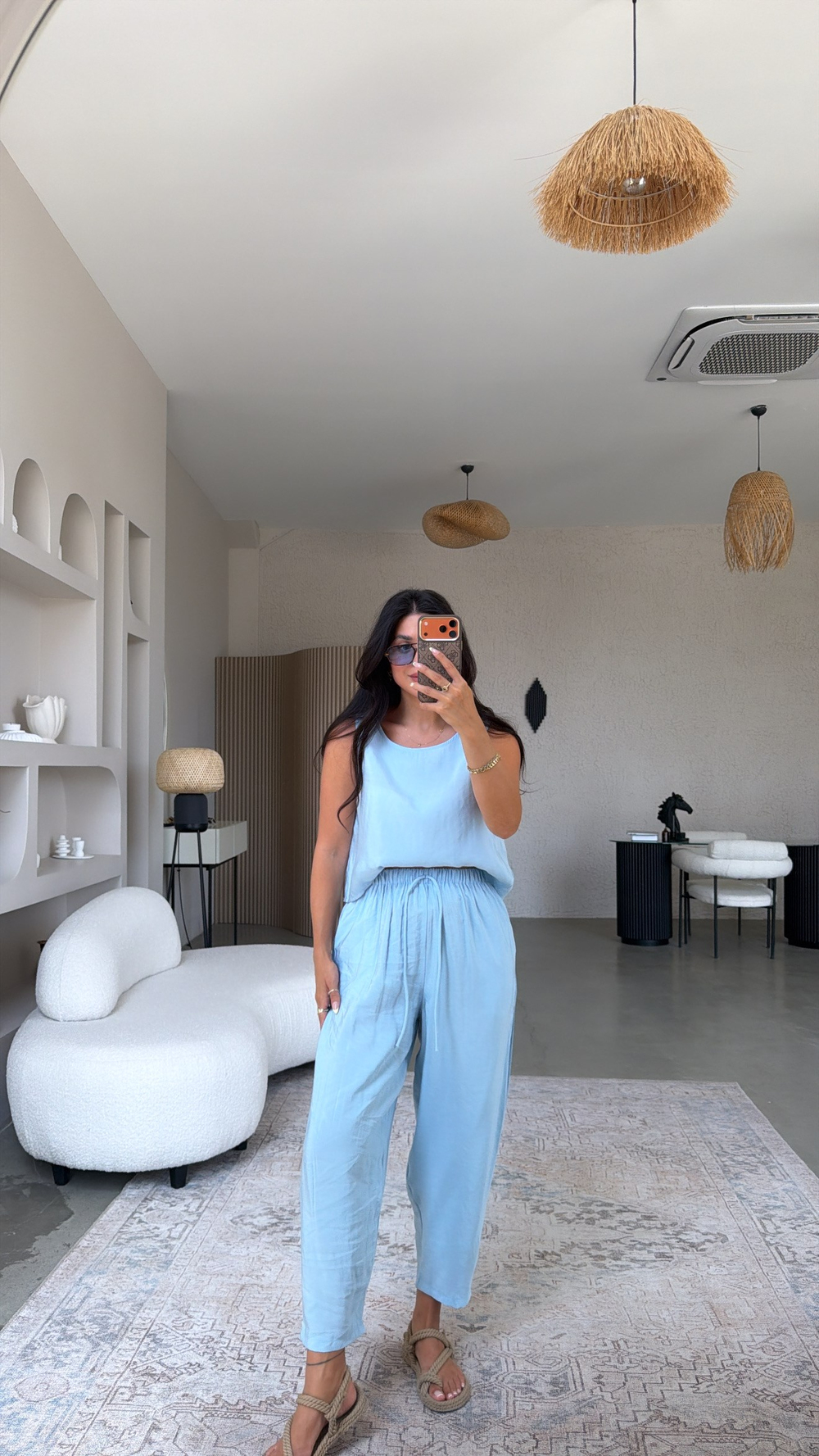 Bebe Mavi Tensel Atlet Pantolon Basic Takım