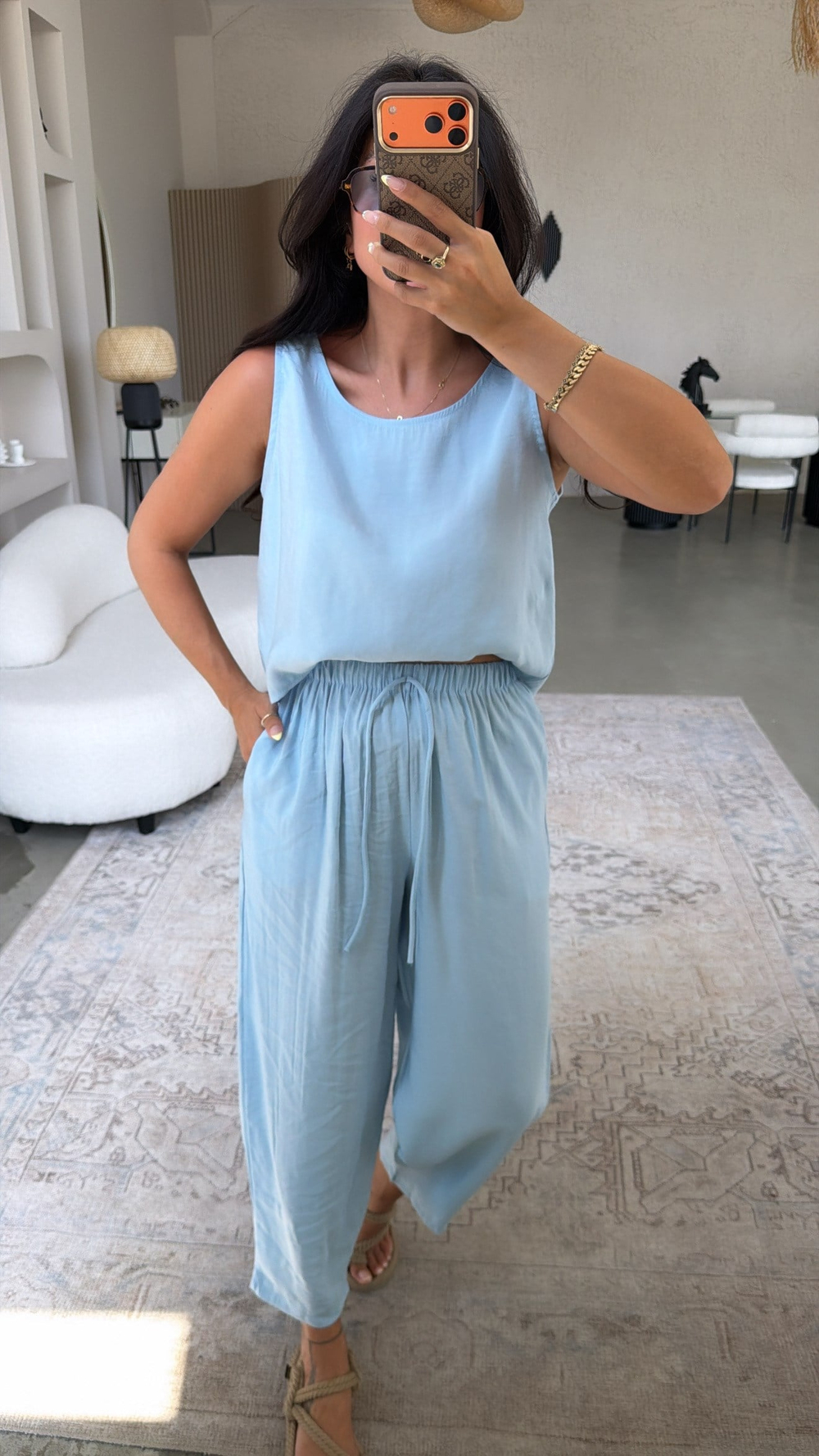 Bebe Mavi Tensel Atlet Pantolon Basic Takım