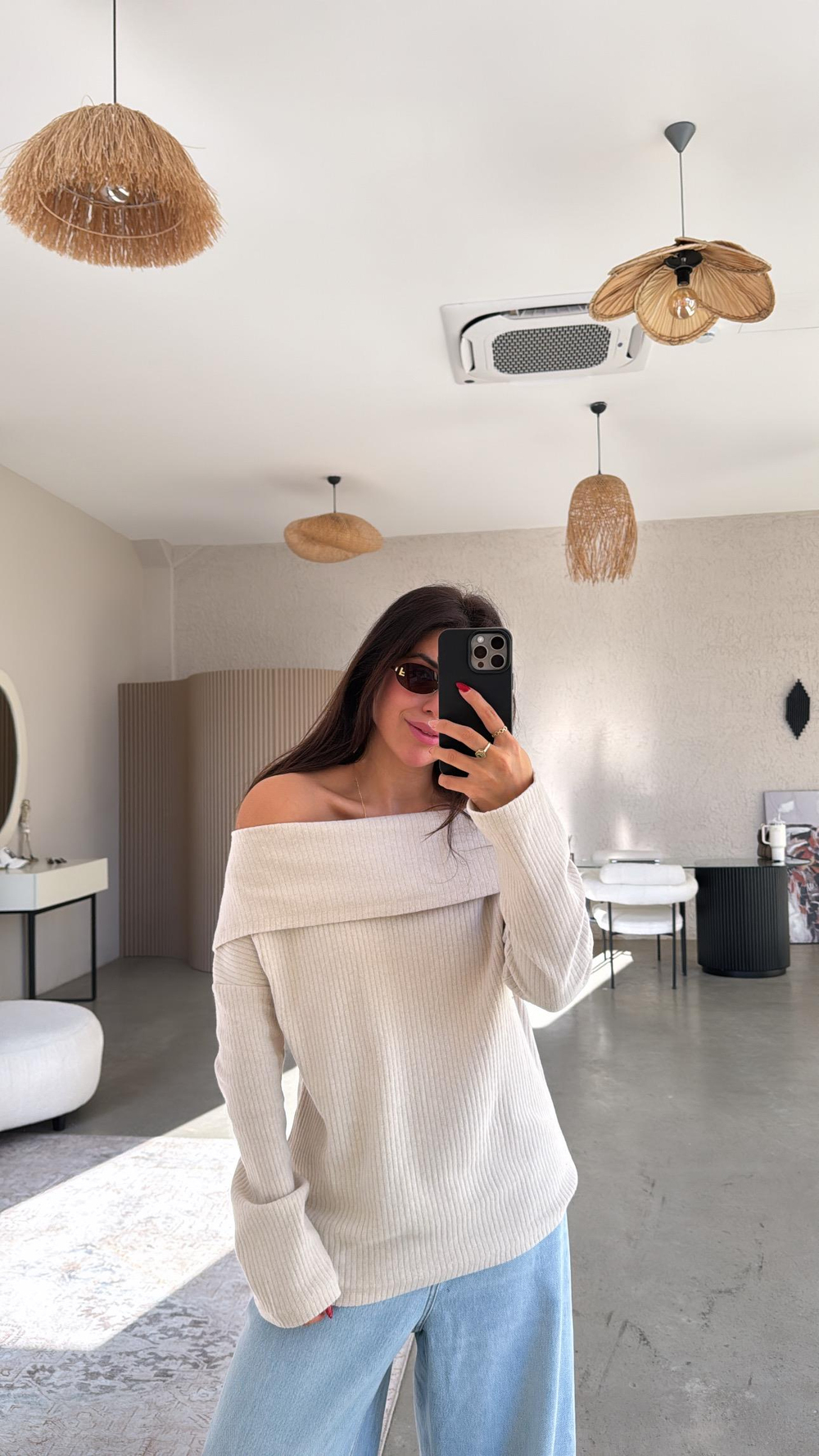 Bej Madonna Basic Bluz