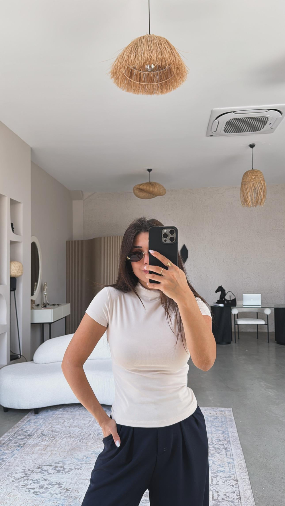 Bej Oys Modal Dik Yaka Basic