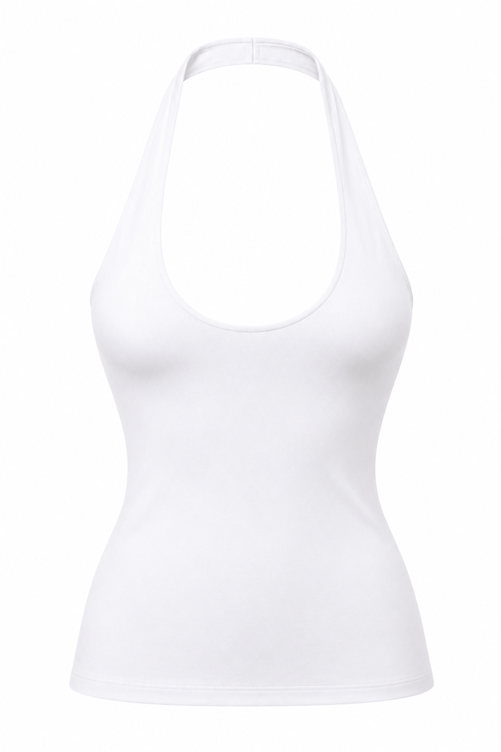 Beyaz Polyamid Halter Top