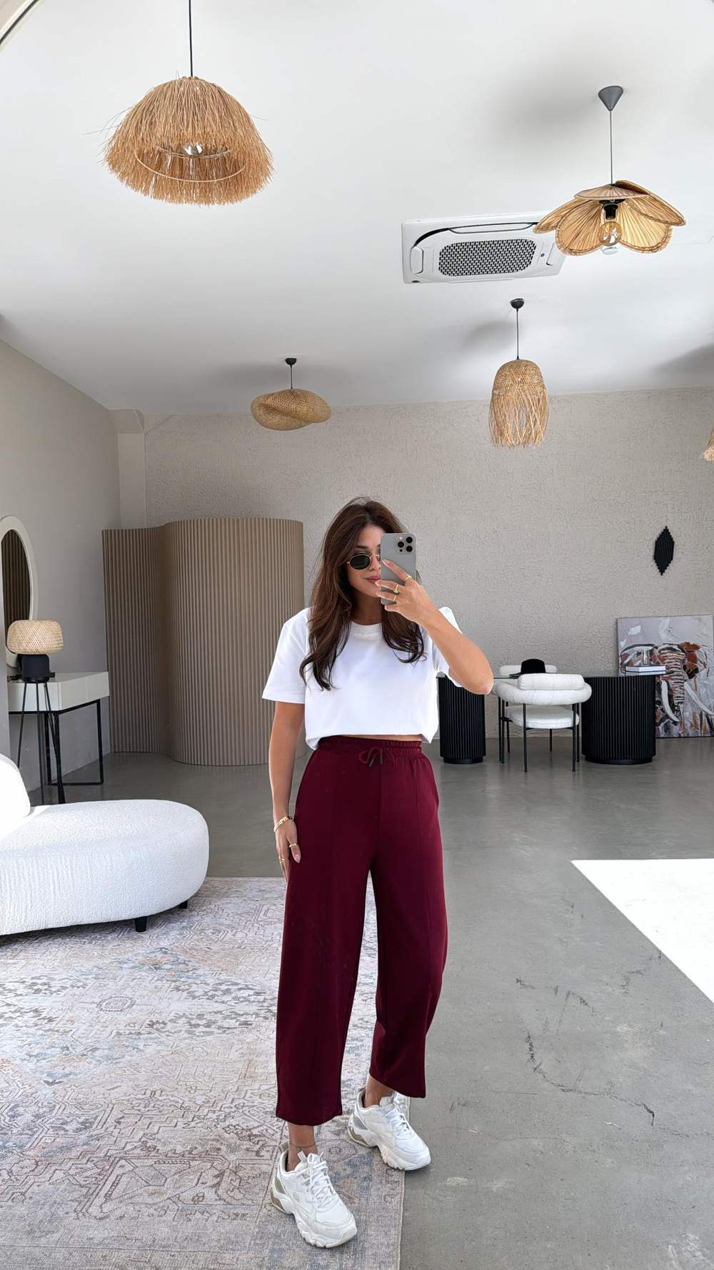 Bordo Çımalı Modal Eşofman