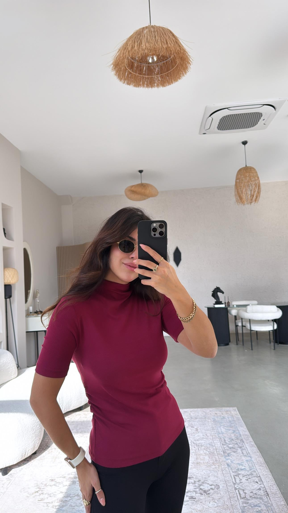 Bordo Dik Yaka Büzgü Detay Modal Basic