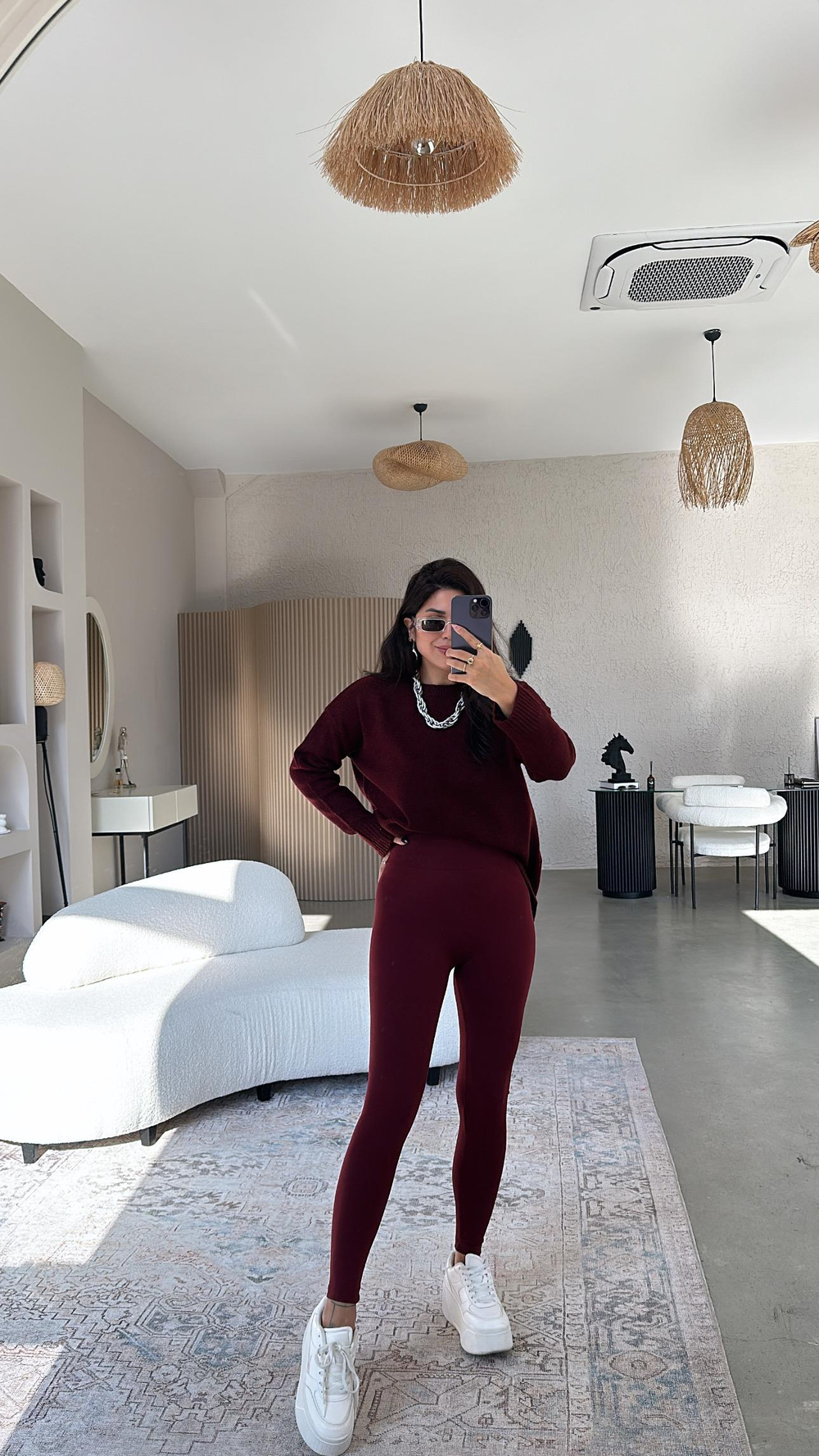 Bordo Oys Basic Orijinal Tayt