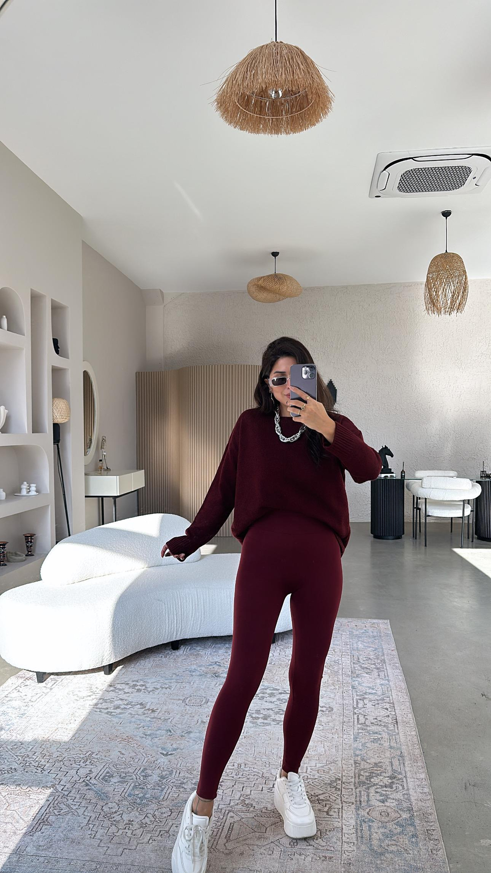 Bordo Oys Basic Orijinal Tayt