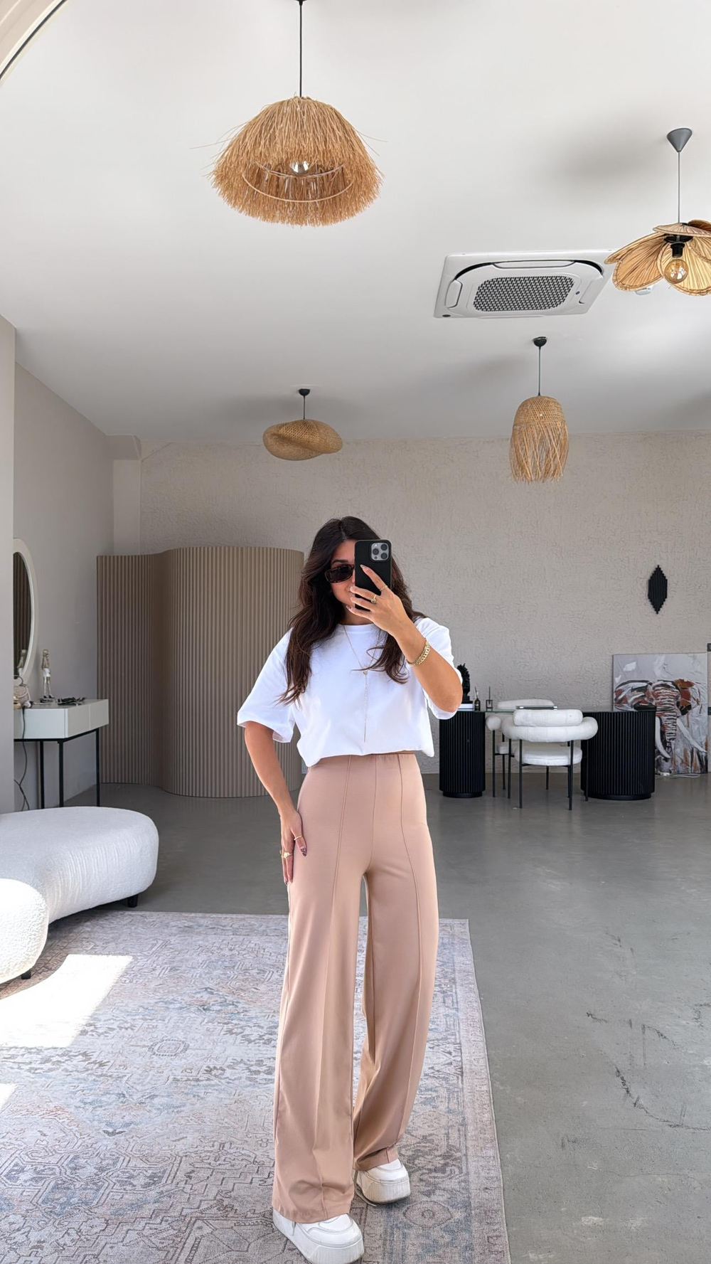 Camel Çımalı Gizli Lastik Pantolon