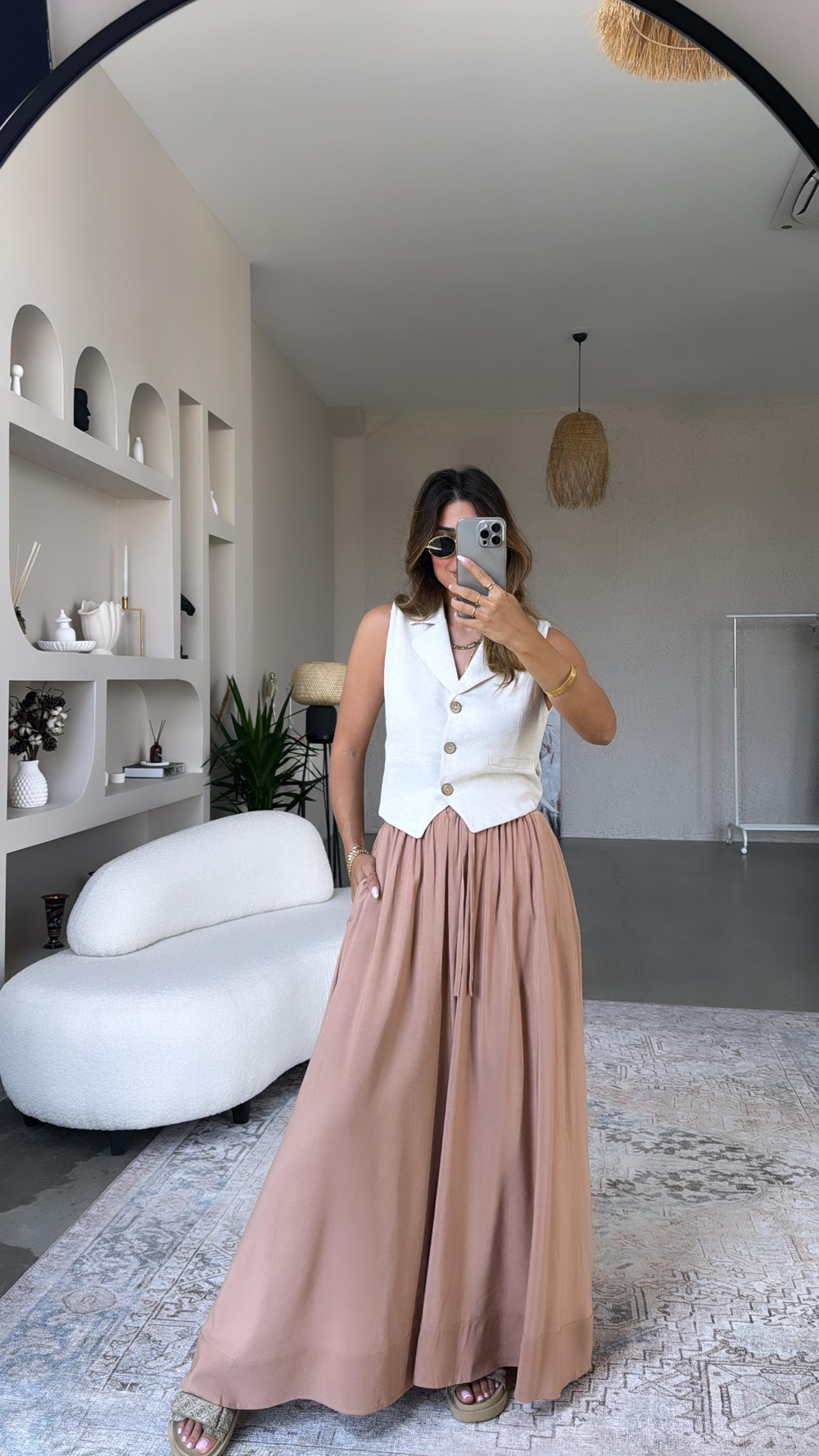 Camel Keten Maxi Etek