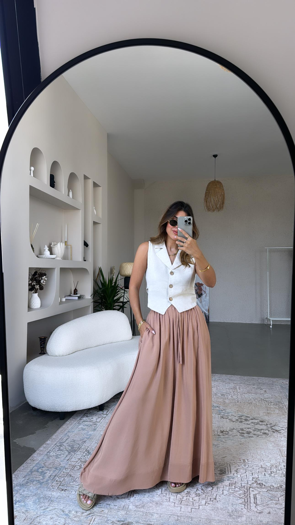 Camel Keten Maxi Etek