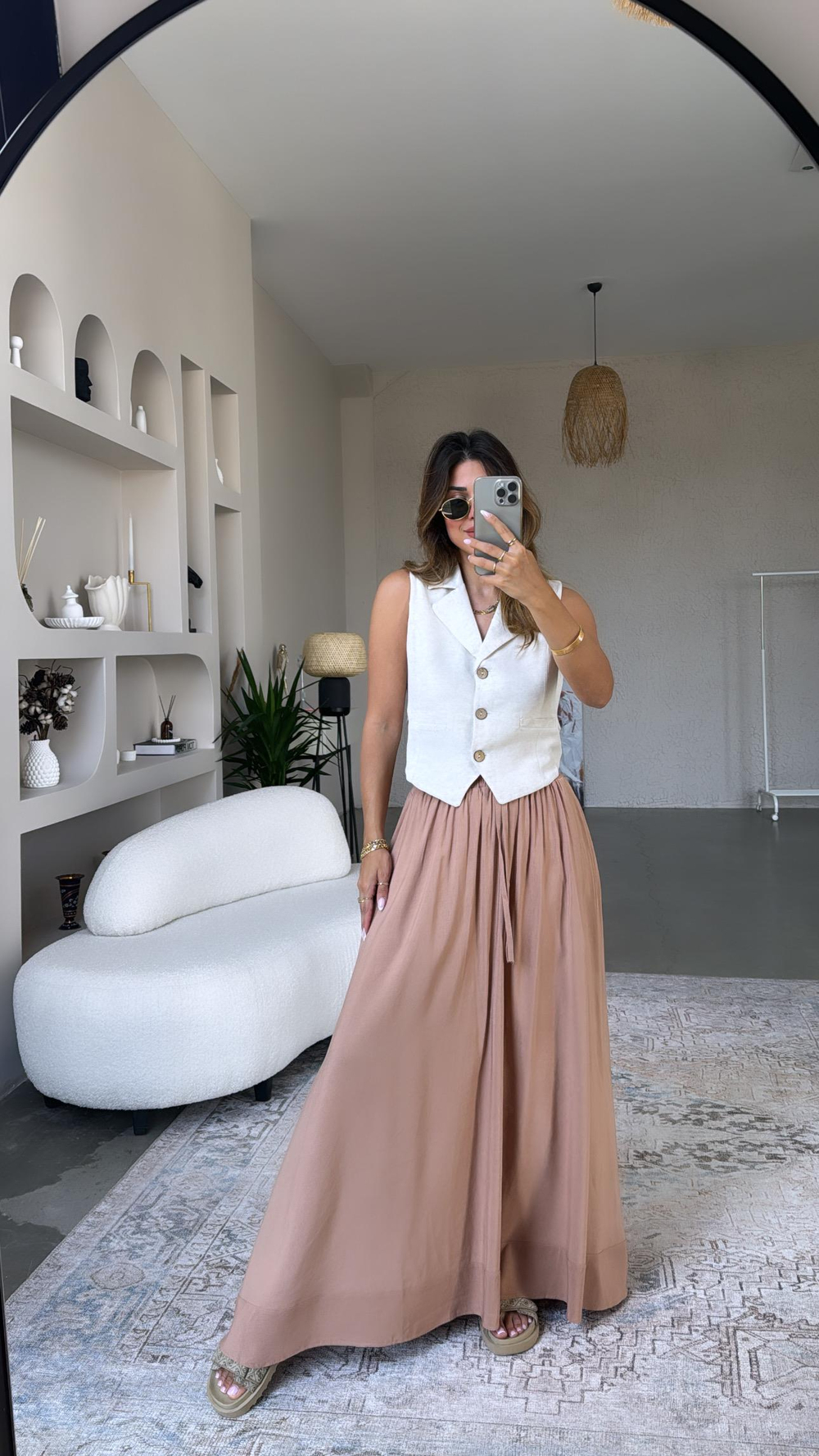 Camel Keten Maxi Etek