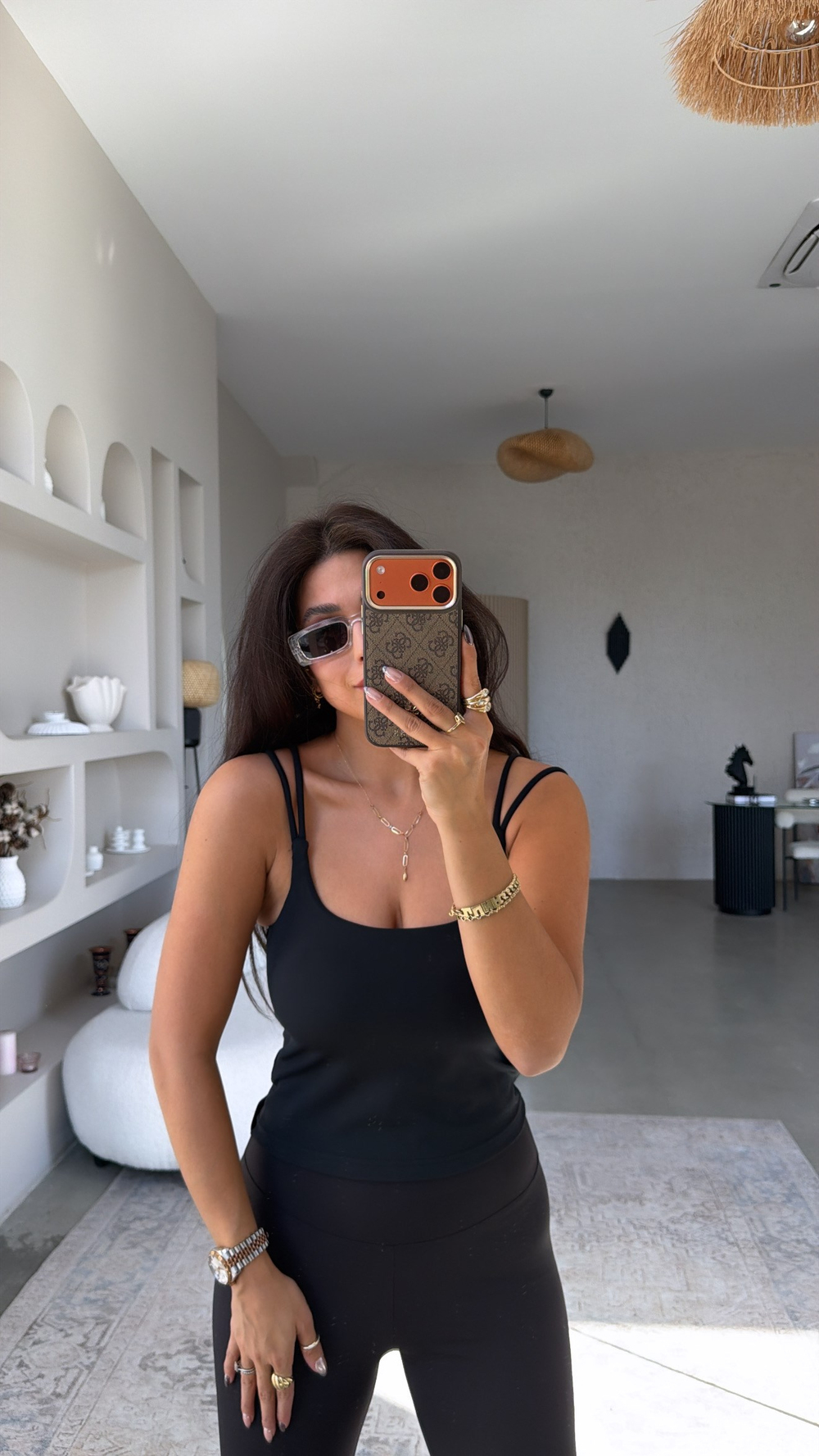Çift Askılı Globlu Sporcu Atlet Siyah