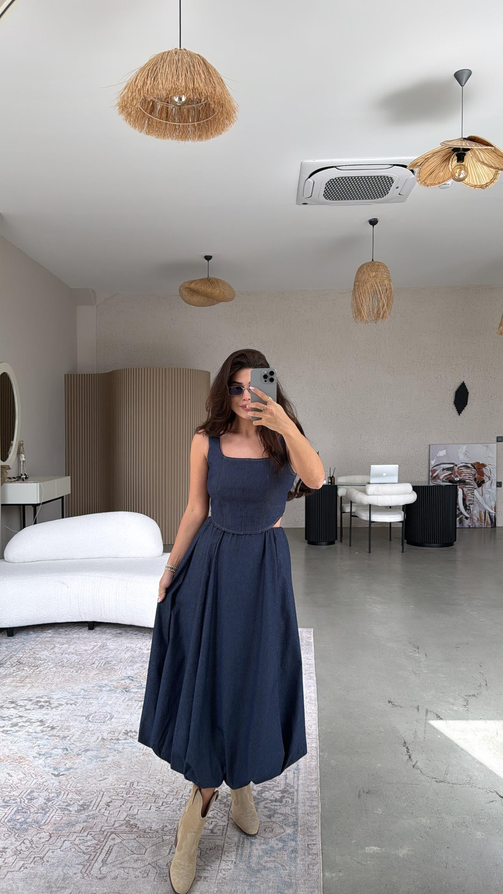 Denim Balon Etek
