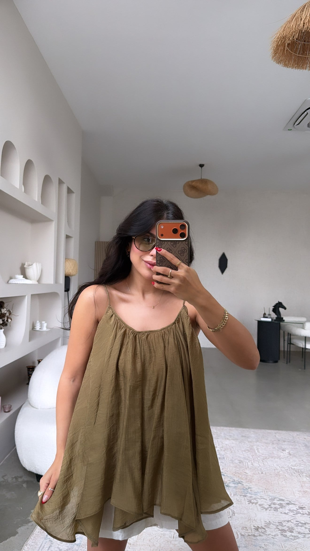 Haki Askılı Salaş Premium Bluz
