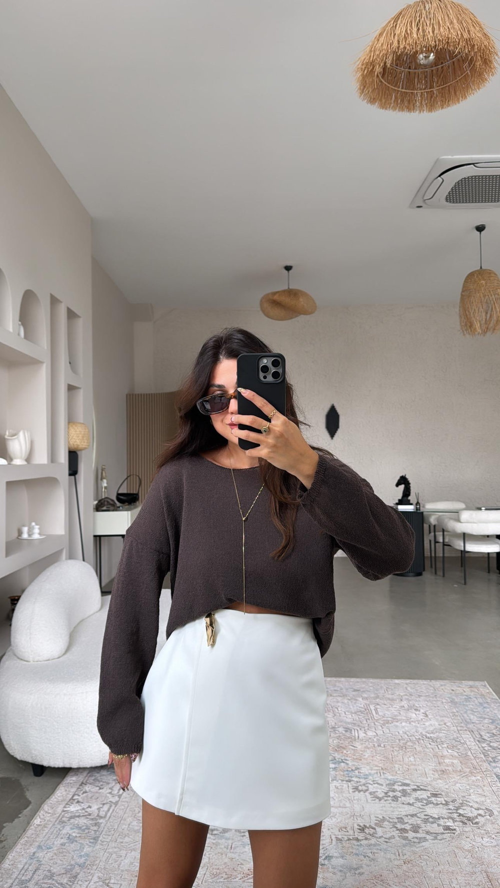 Kahverengi Baharlık Basic Triko