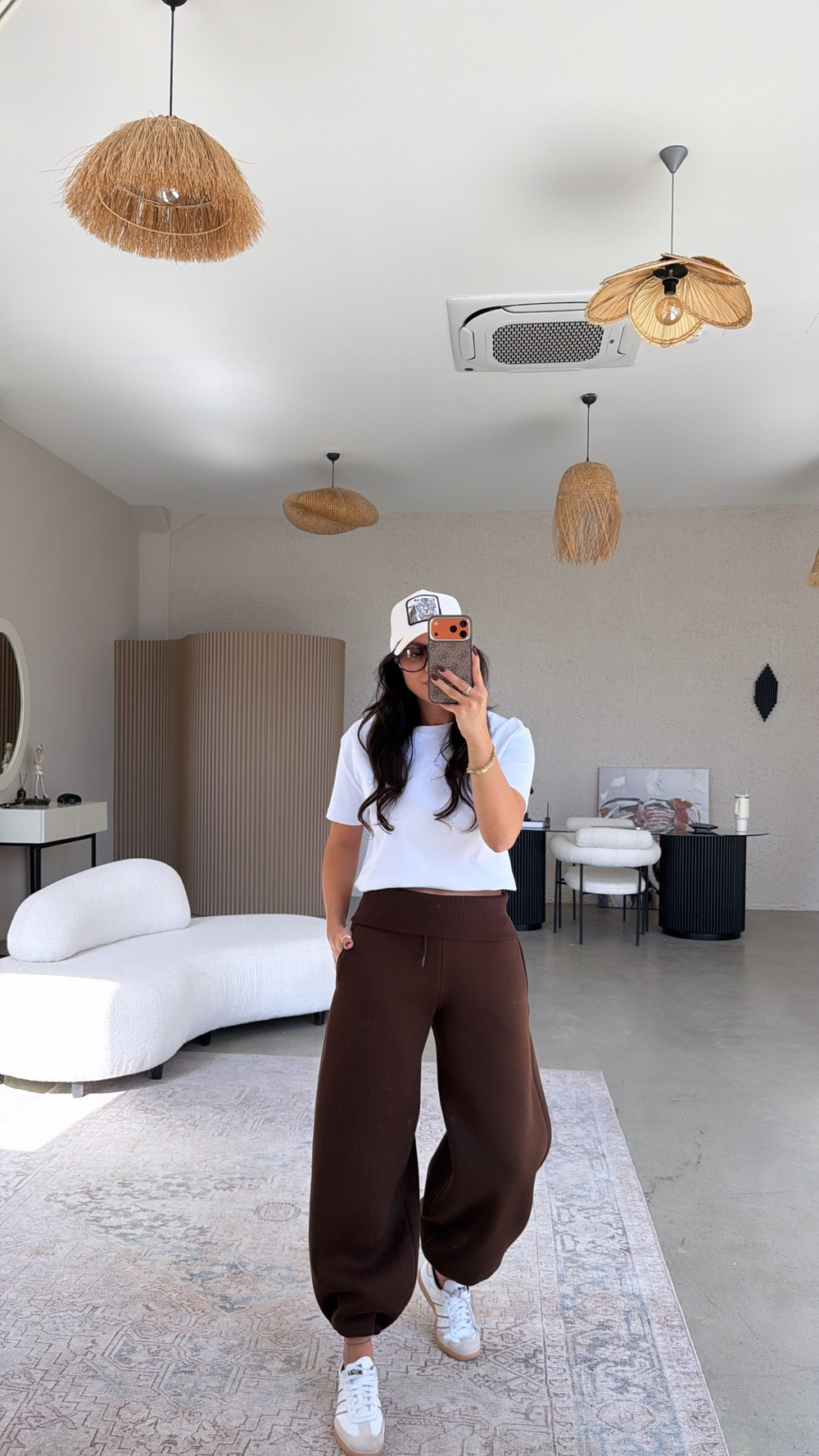 Kahverengi Beli Katlı Şardonlu Brshk Model Eşofman