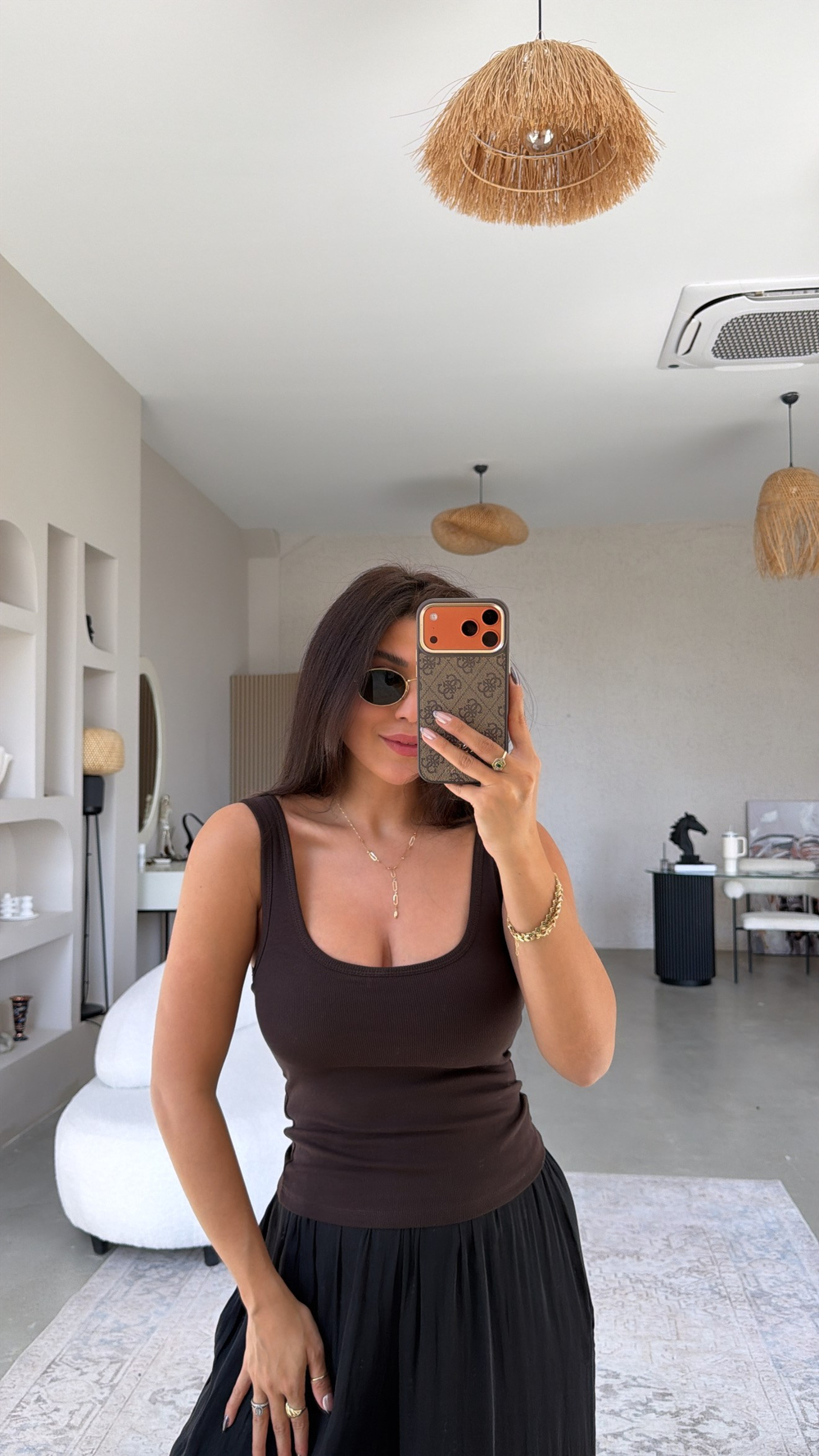 Kahverengi Globlu Bra Free Fitilli Pamuklu Dlv Atlet