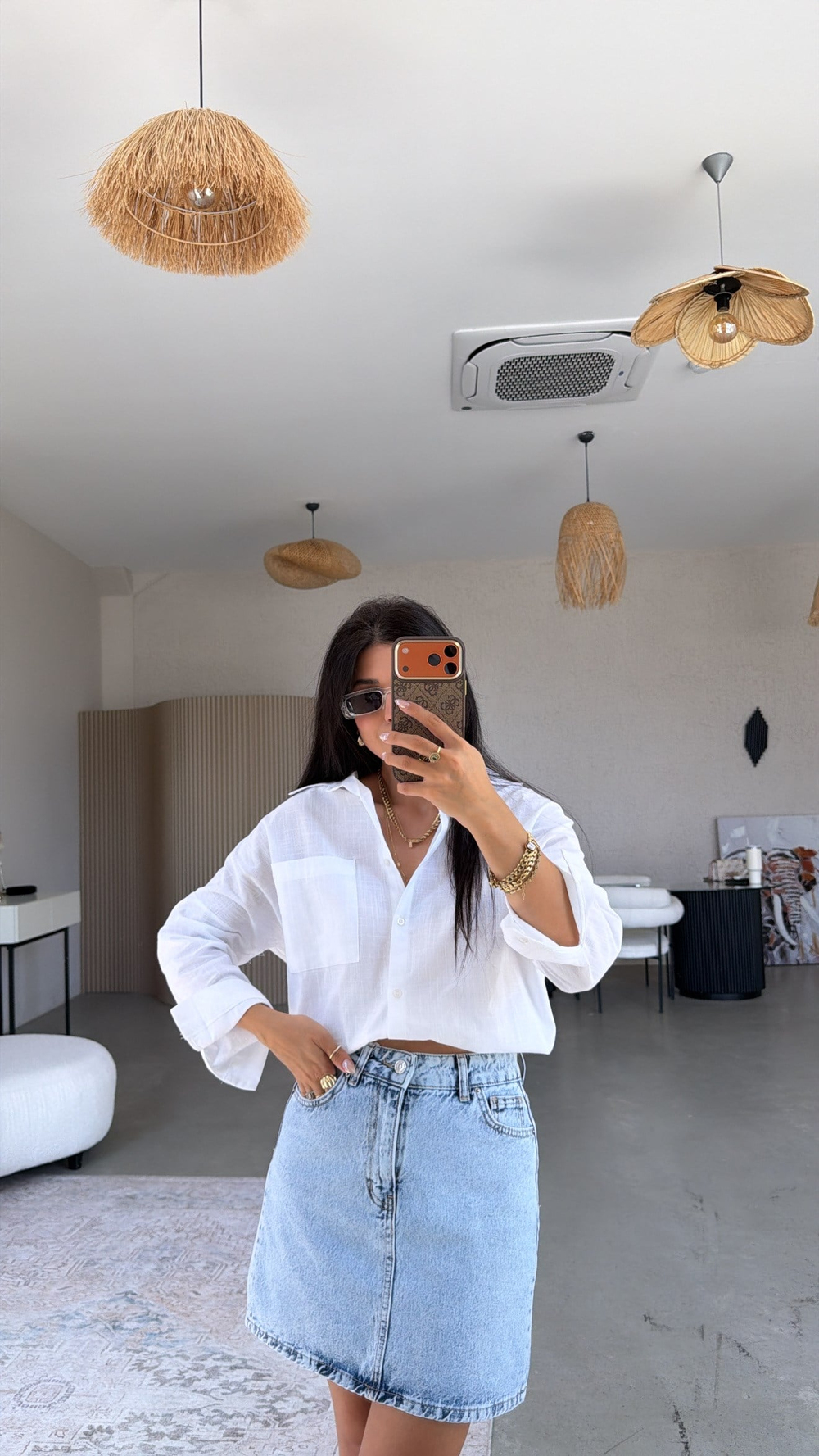 Kar Yıkama Denim Etek