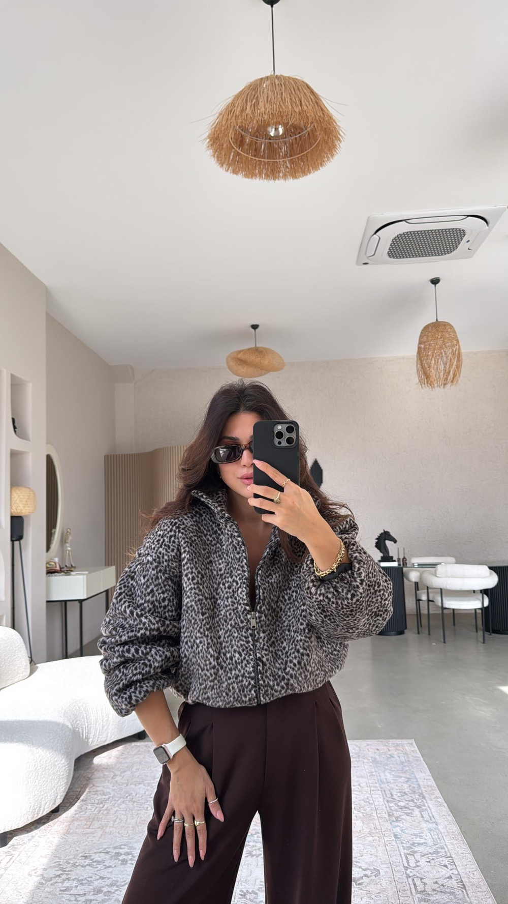 Kaşe Leopar Ceket