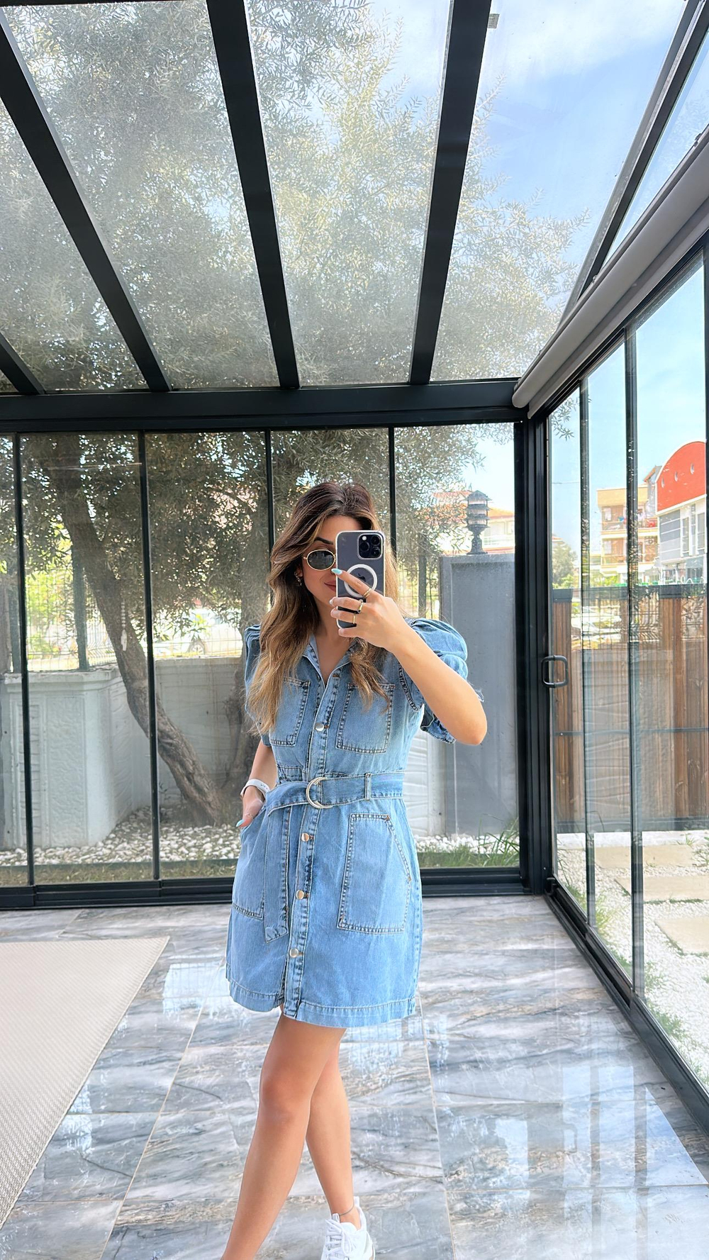 Kemerli Jean Elbise